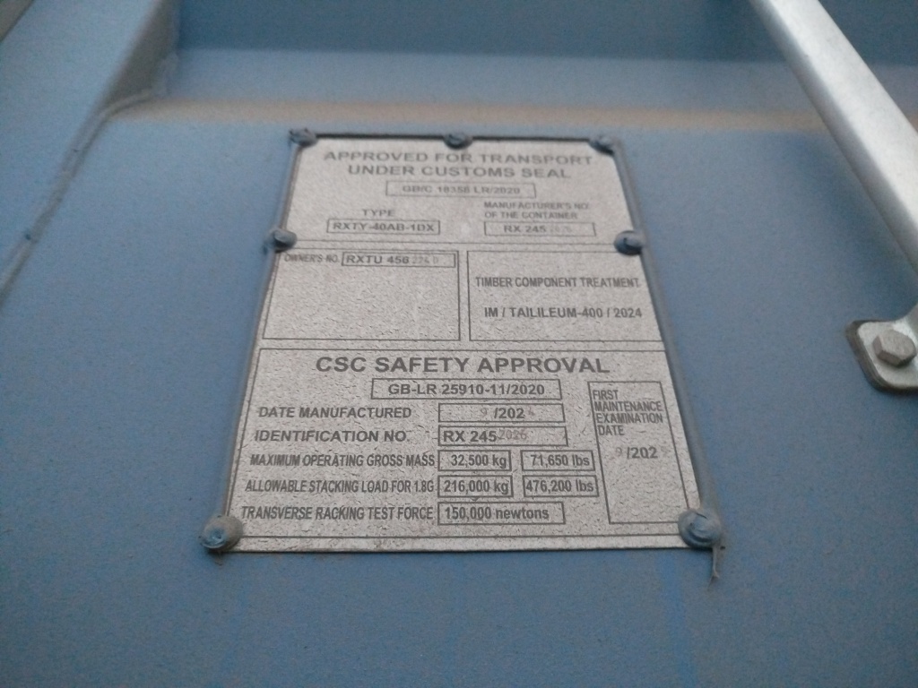 Морской контейнер RXTU4562240