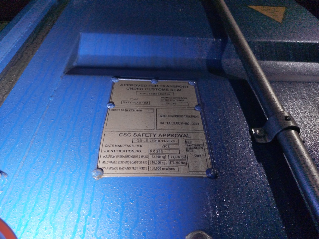 Морской контейнер RXTU4562338