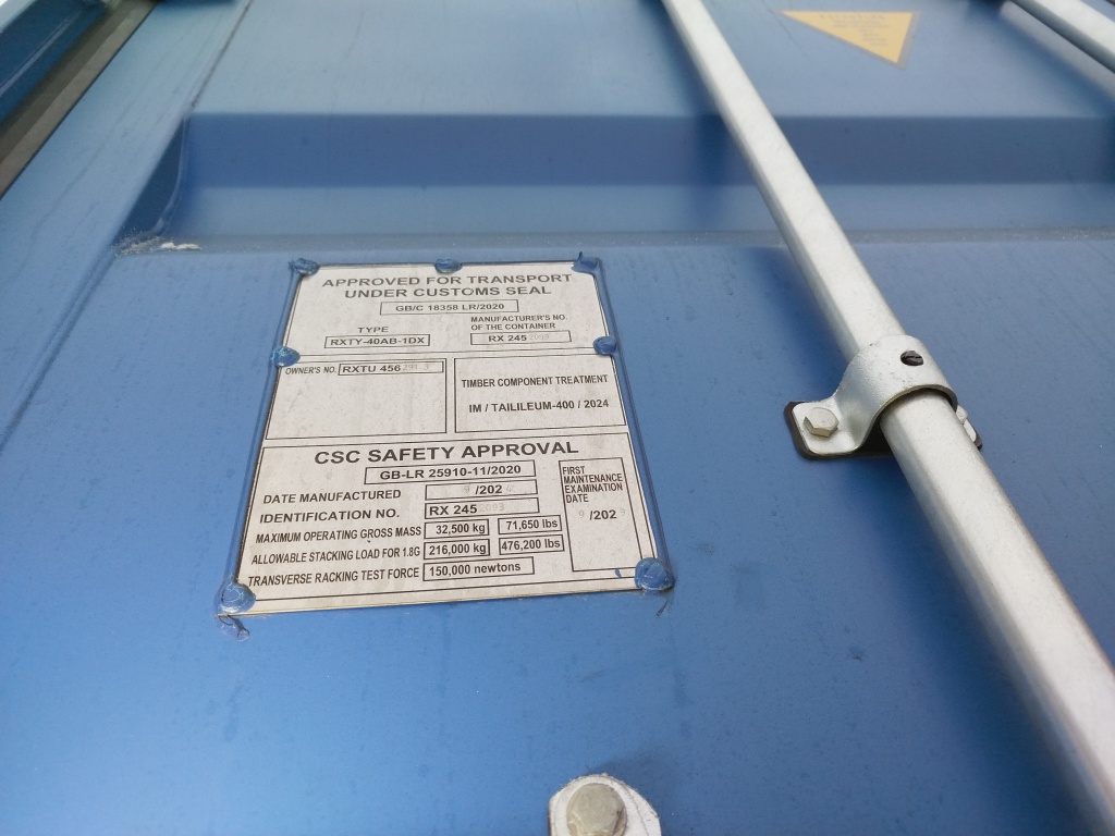 Морской контейнер RXTU4562913