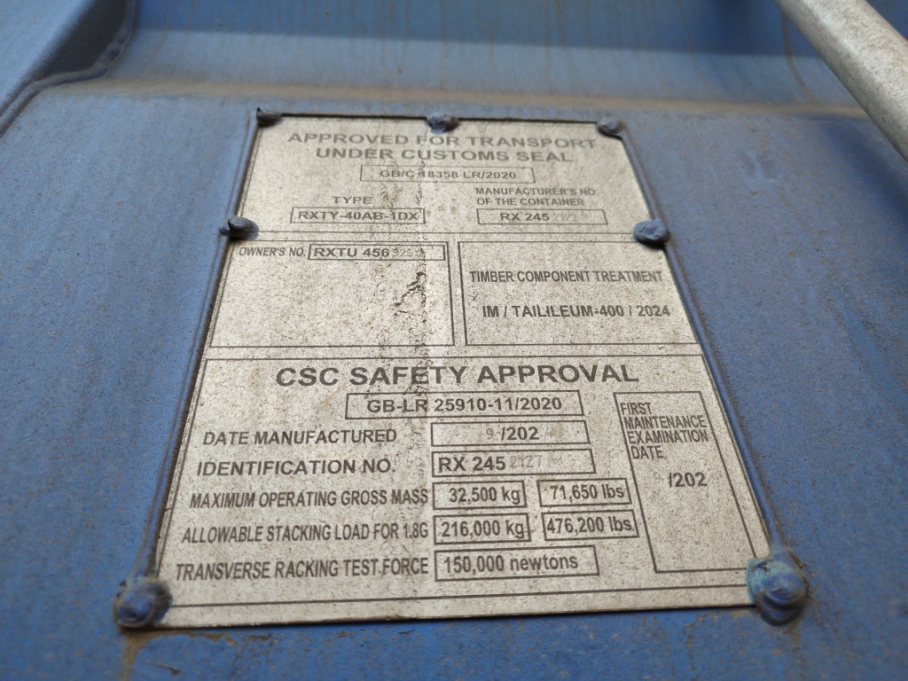 Морской контейнер RXTU4563252