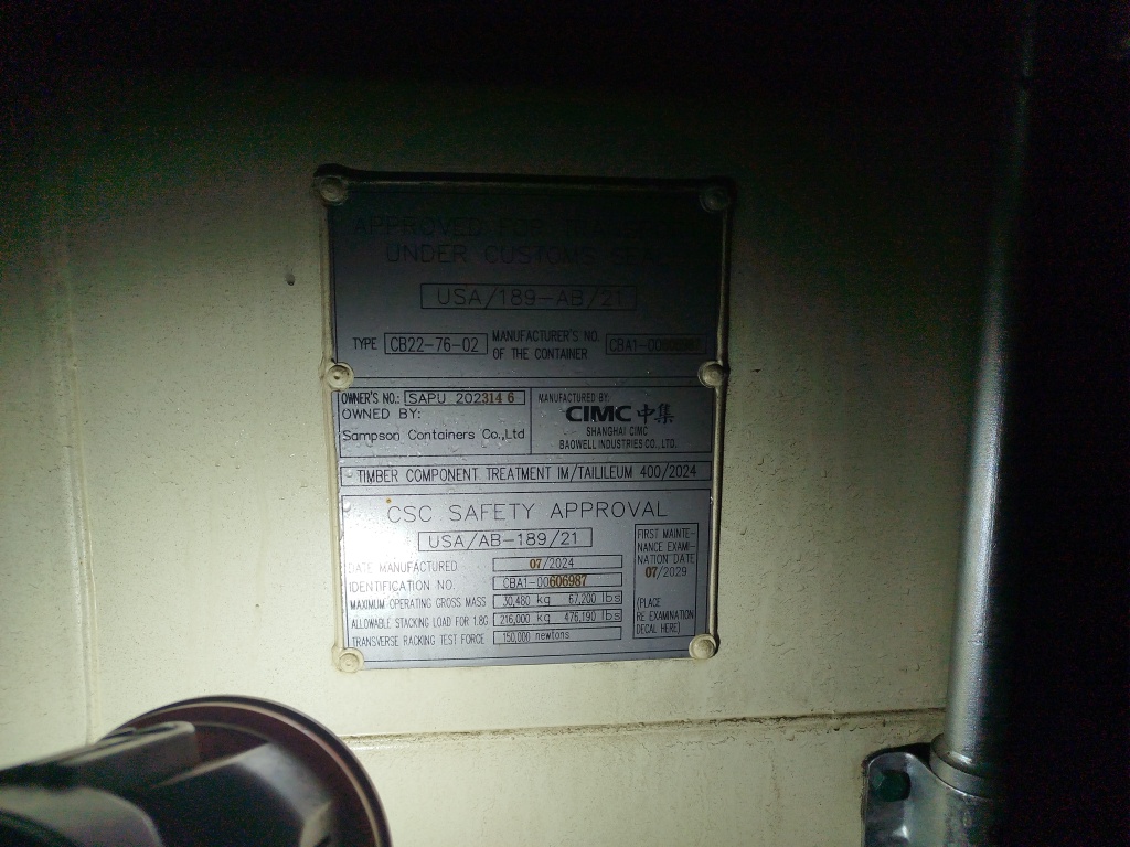 Морской контейнер SAPU2023146