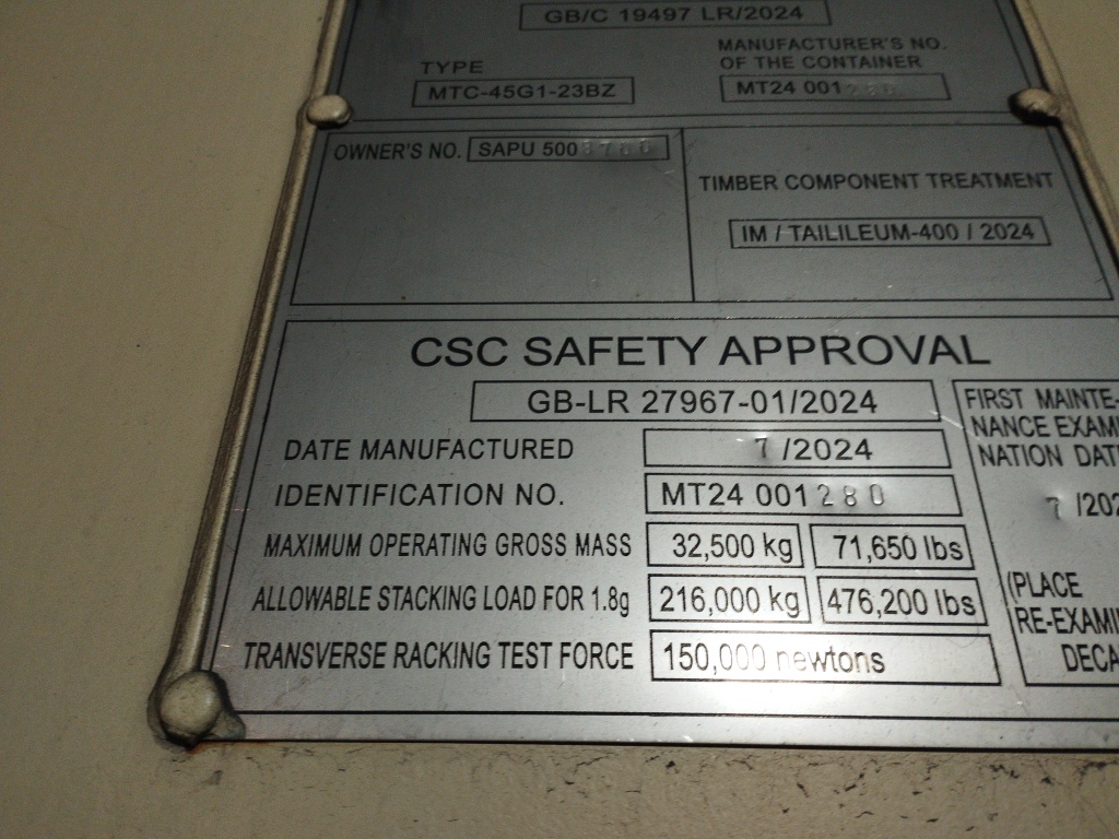 Морской контейнер SAPU5008700