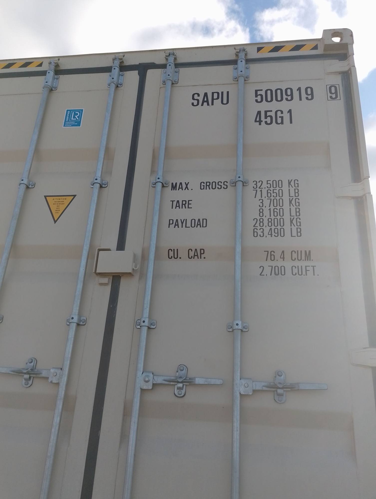 Морской контейнер SAPU5009199