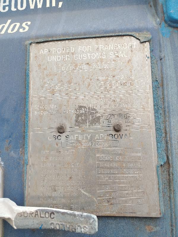 Морской контейнер SEGU1006980