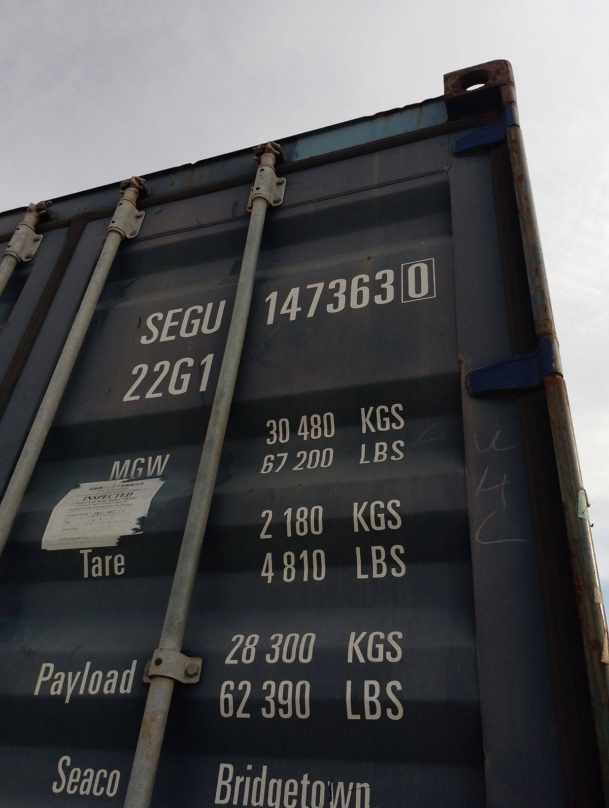 Segu Containers Морской контейнер SEGU1473630