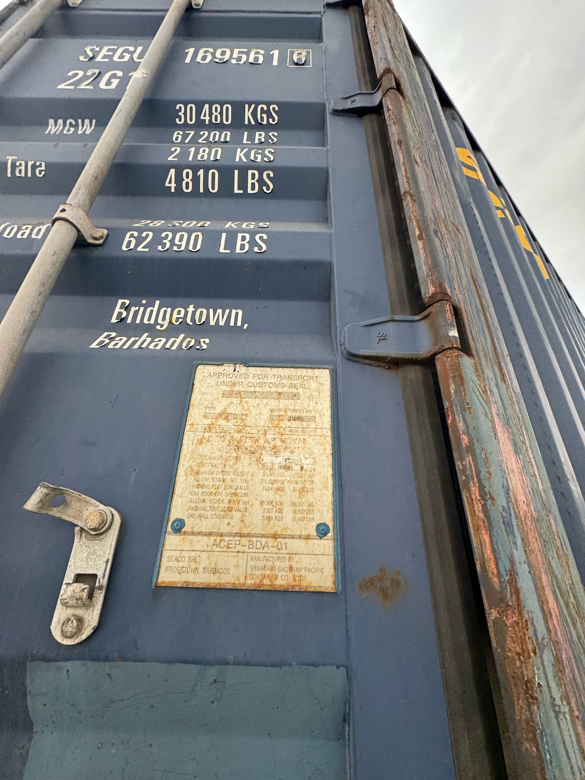 Морской контейнер SEGU1695616