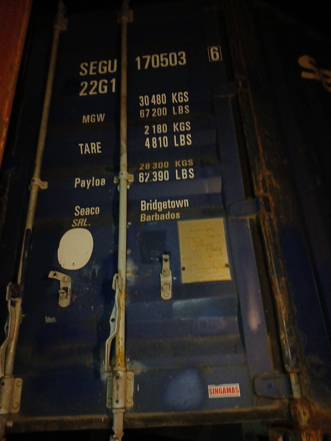 Морской контейнер SEGU1705036