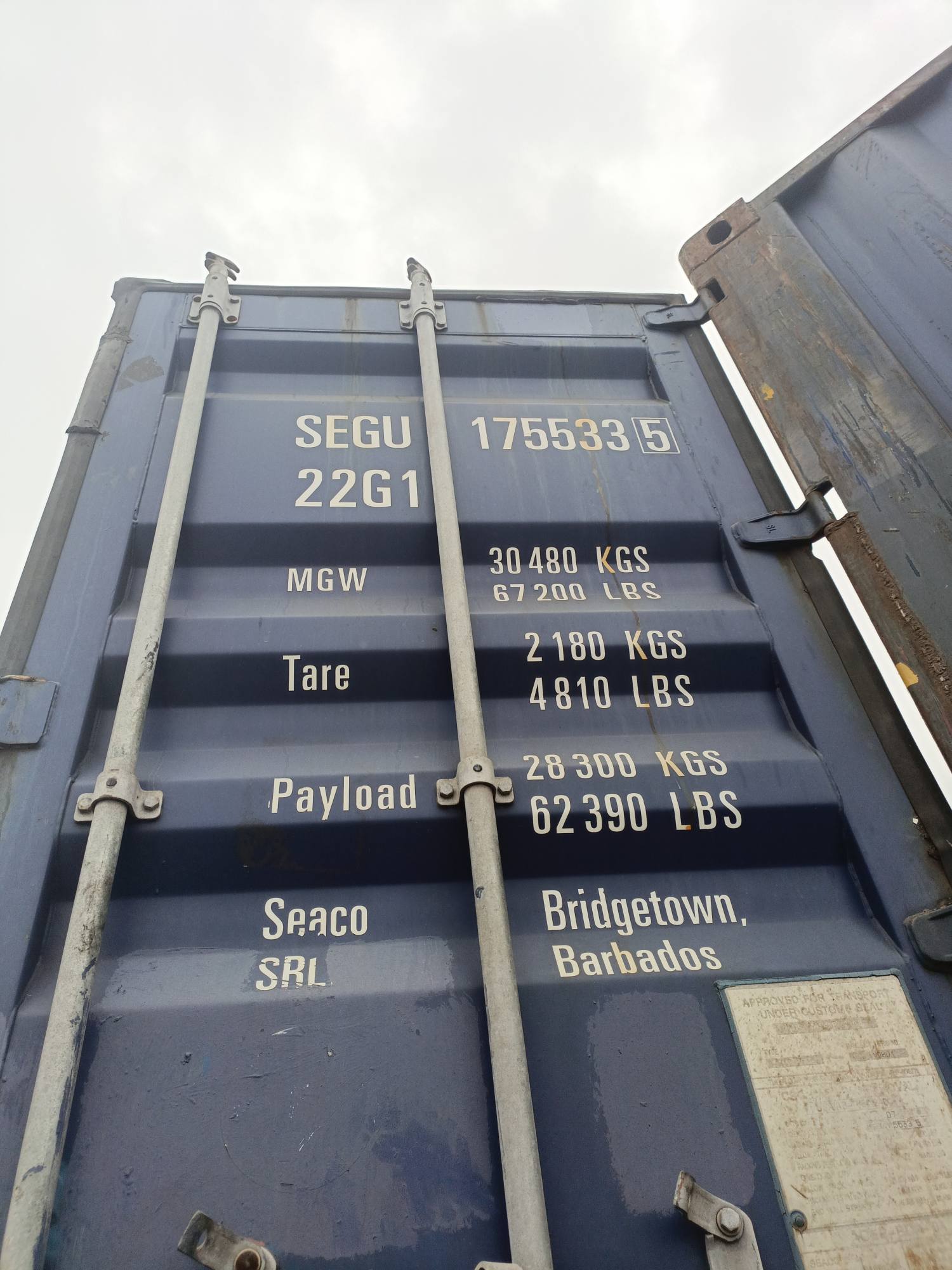 Морской контейнер SEGU1755335