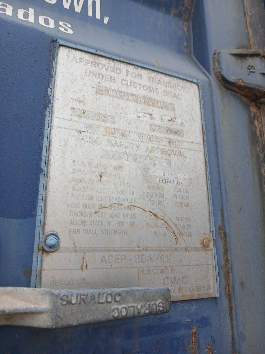 Морской контейнер SEGU1837475