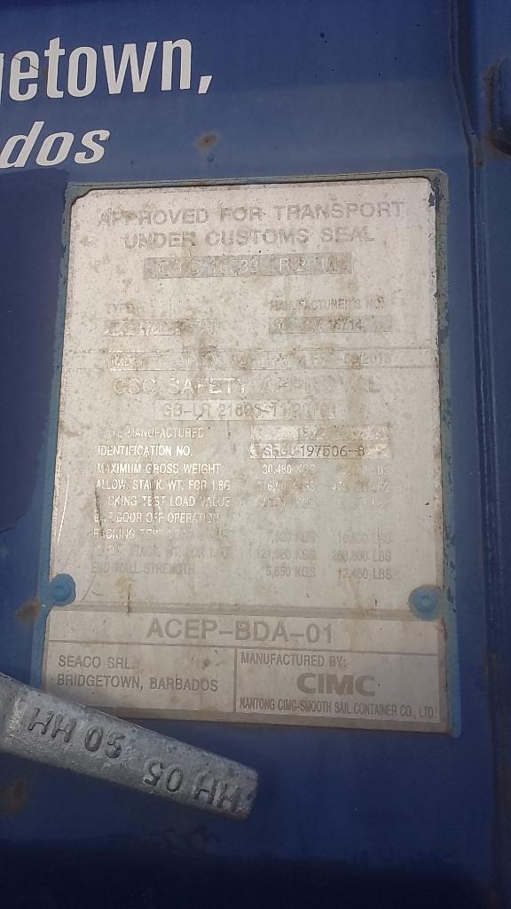 Морской контейнер SEGU1975068