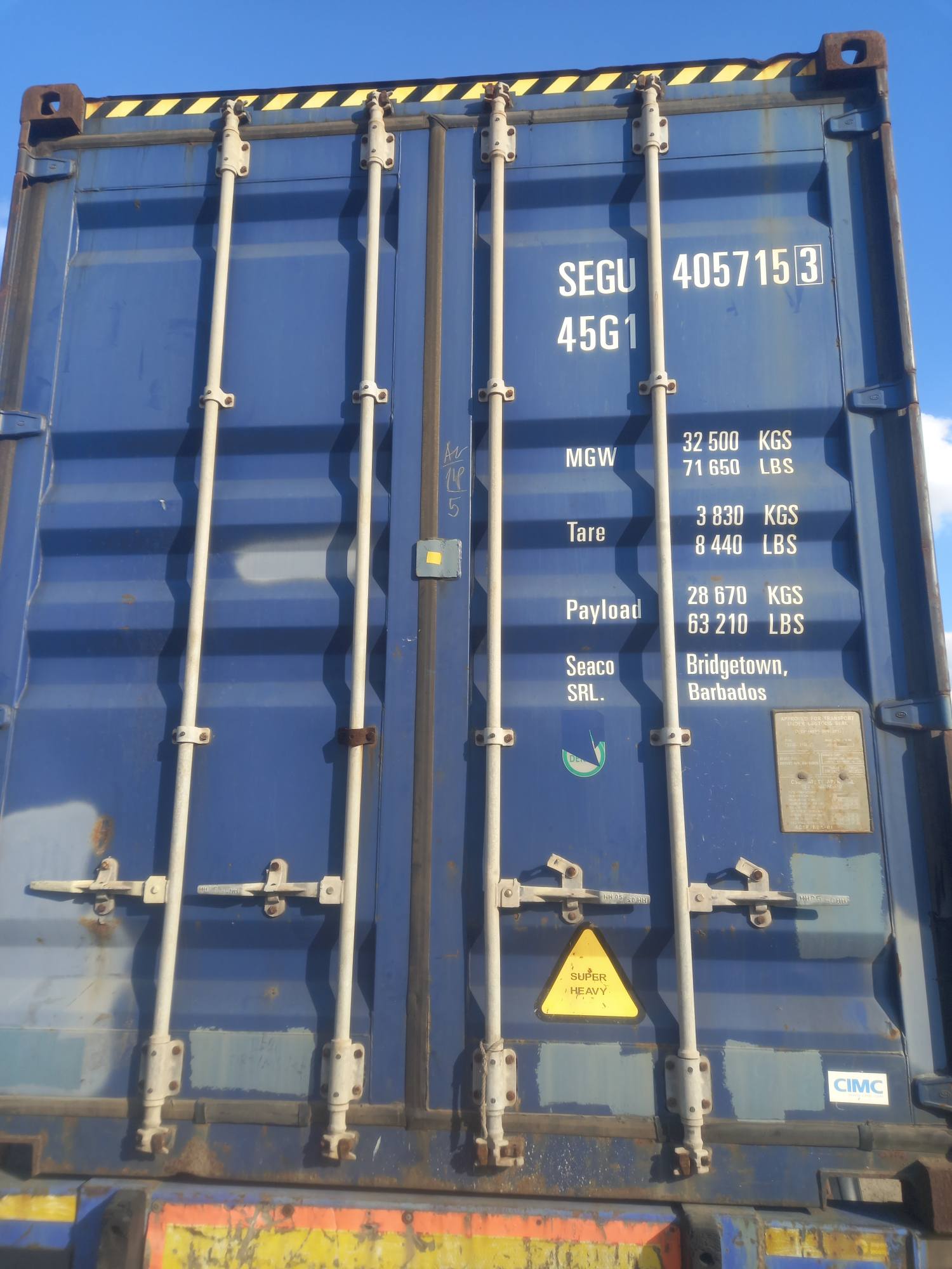 Морской контейнер SEGU4057153