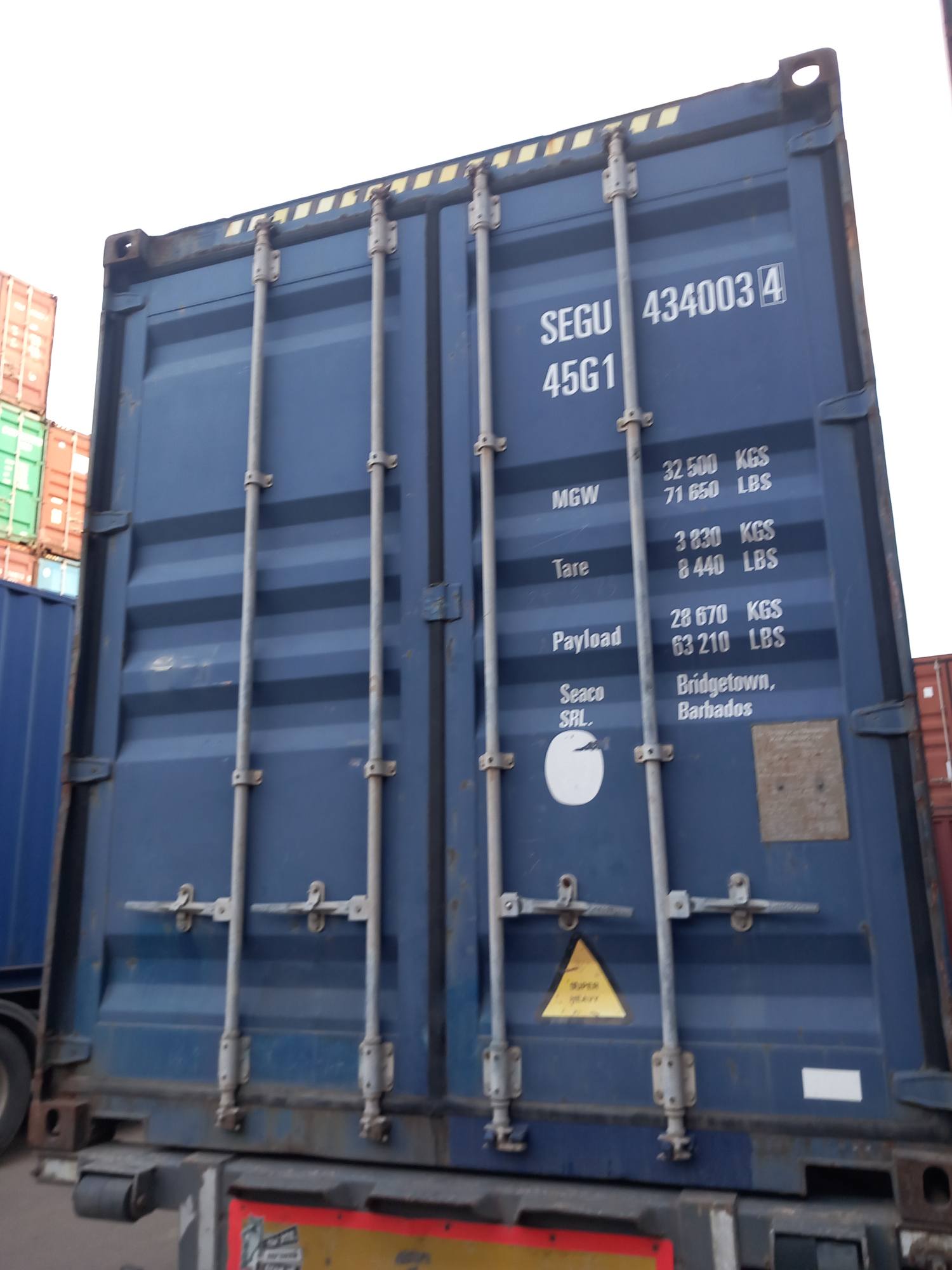 Морской контейнер SEGU4340034