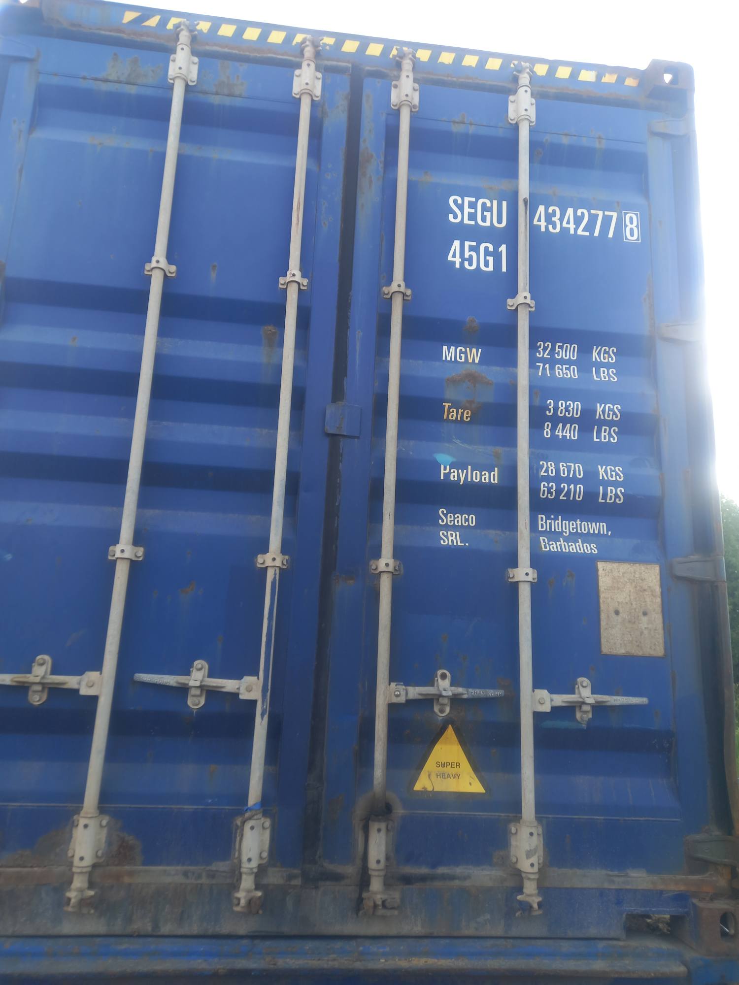 Морской контейнер SEGU4342778