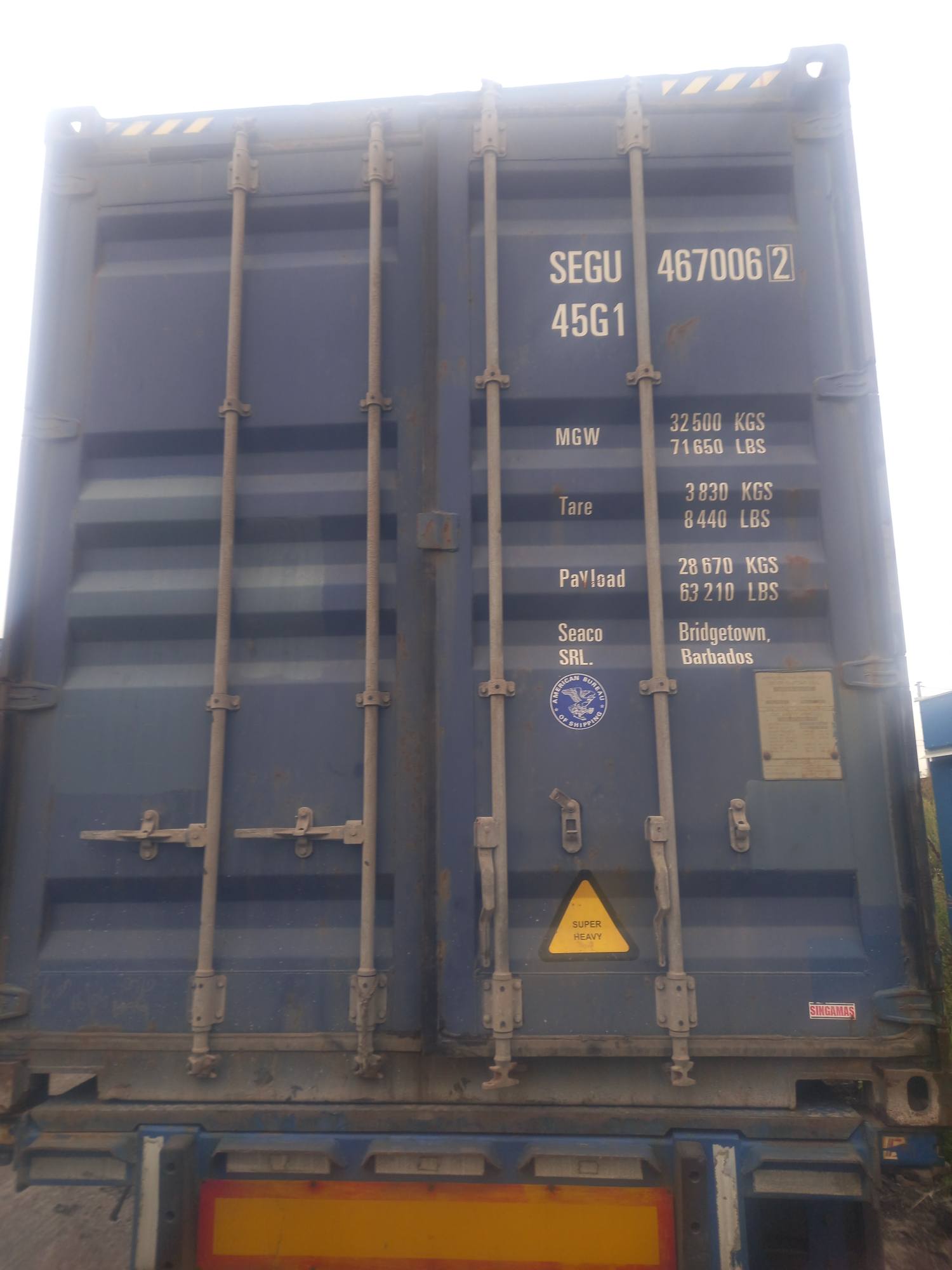 Морской контейнер SEGU4670062