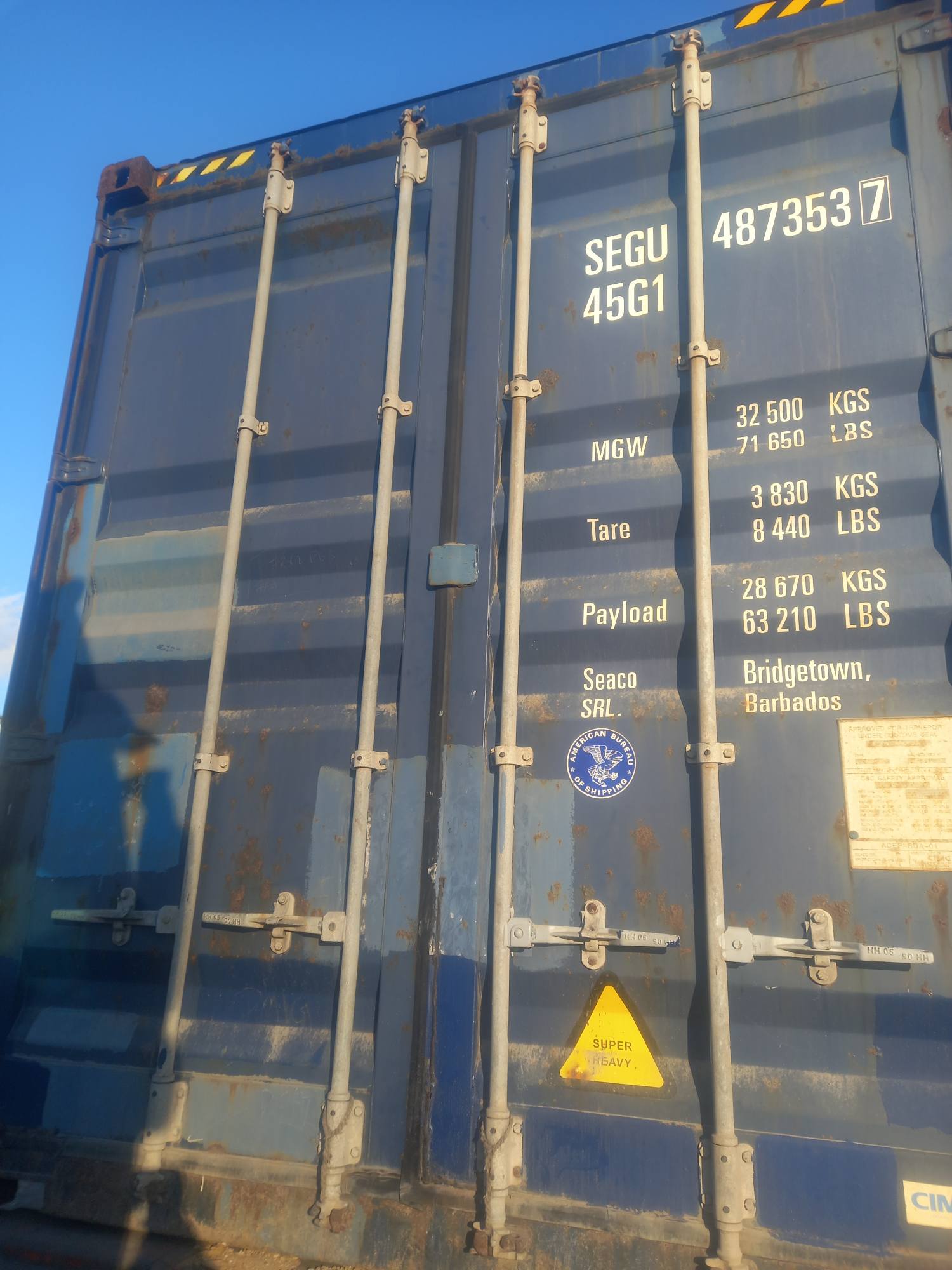 Морской контейнер SEGU4873537