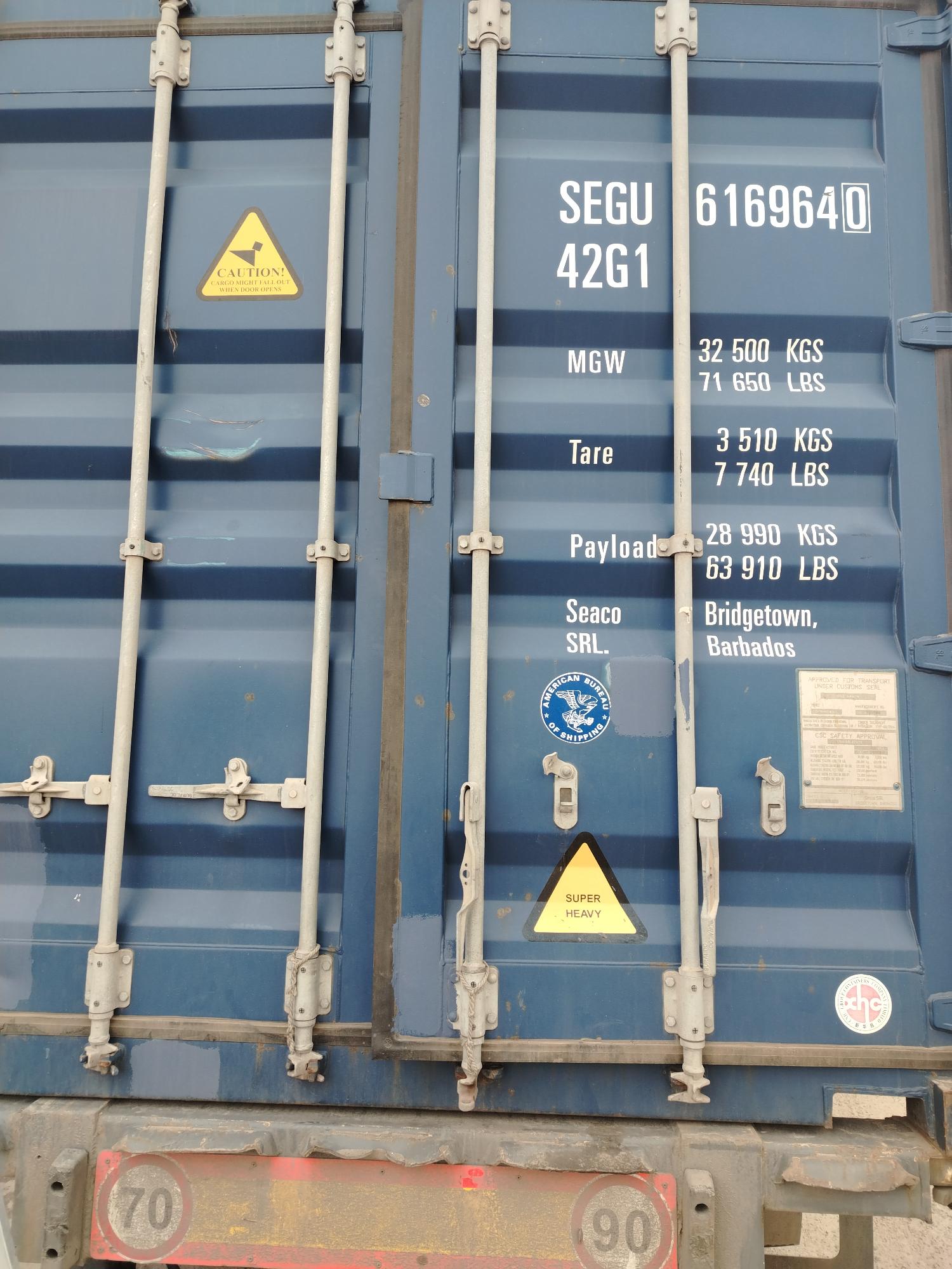 Морской контейнер SEGU6169640
