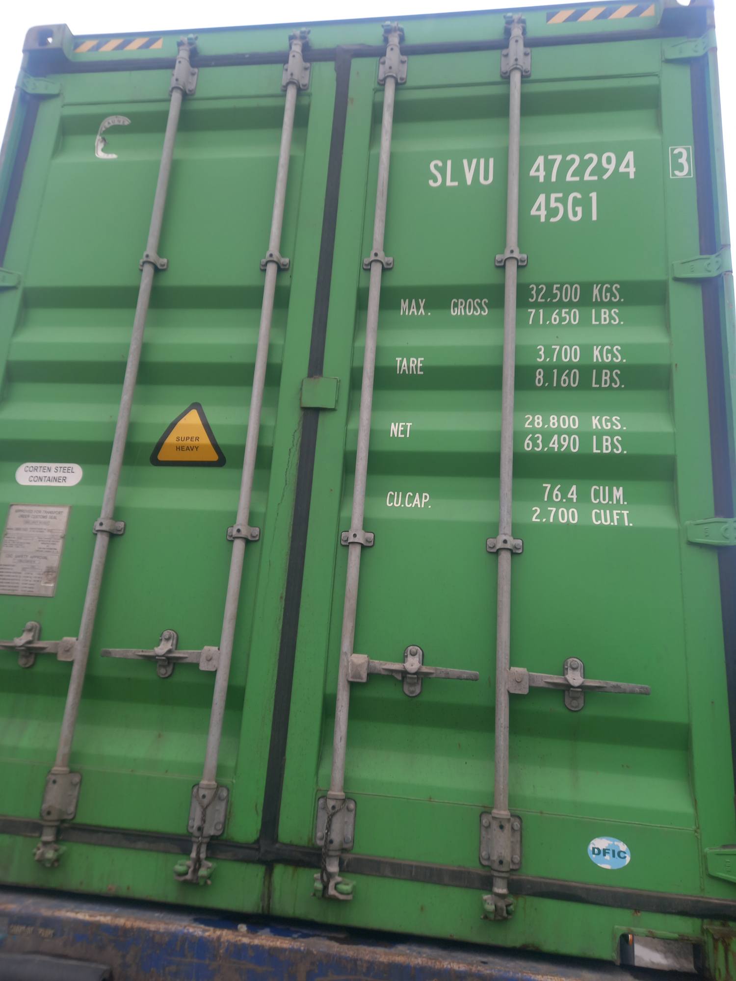 Морской контейнер SLVU4722943