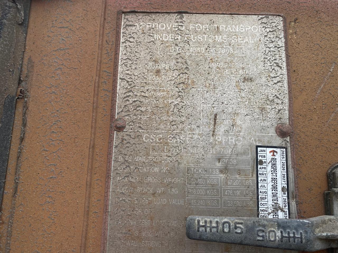 Морской контейнер TCKU1335606