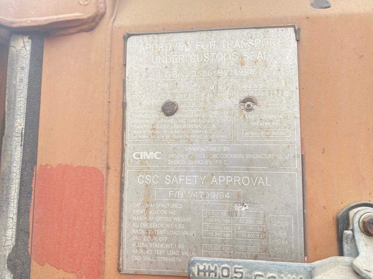 Морской контейнер TCKU1818728