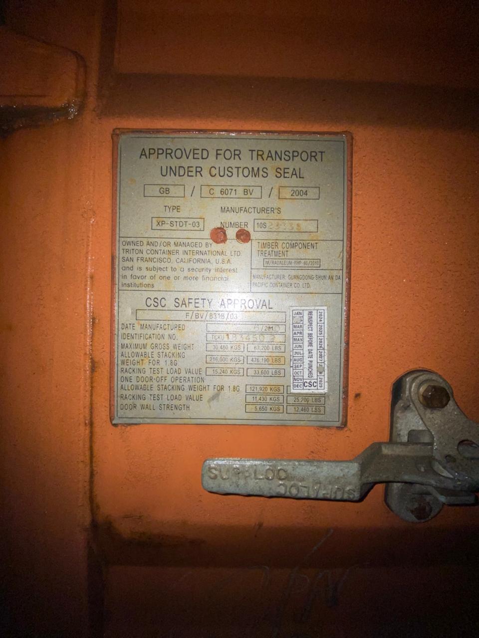 Морской контейнер TCKU1834502