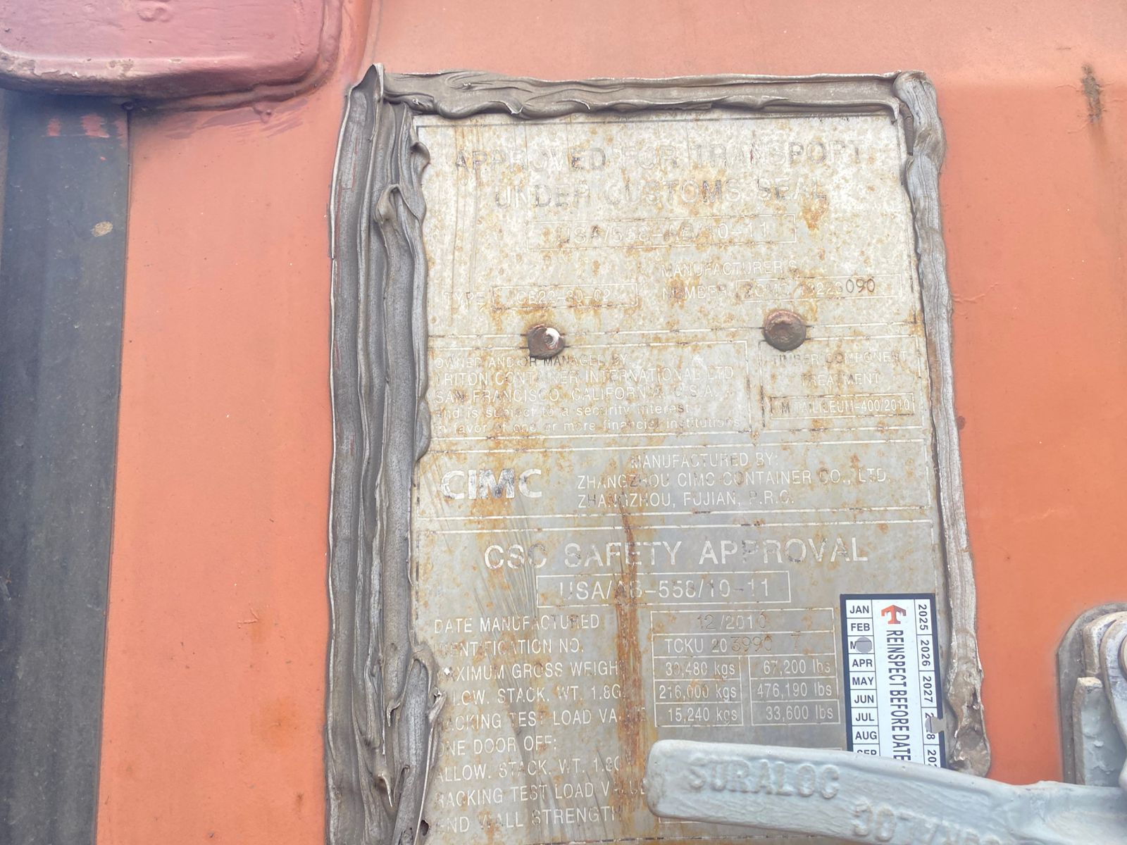 Морской контейнер TCKU2039907