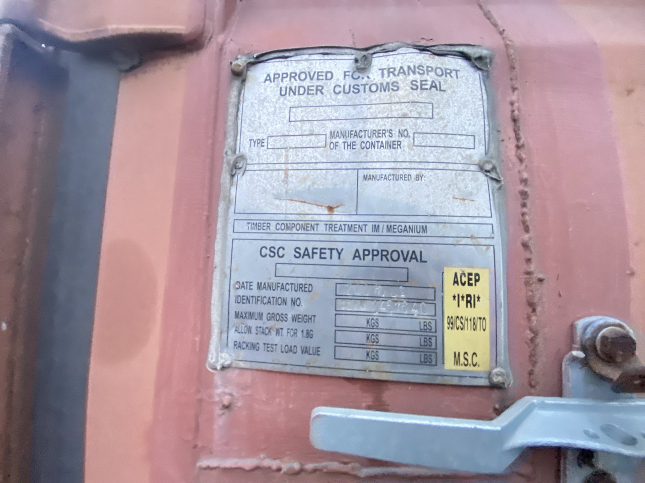 Морской контейнер TCKU2457640