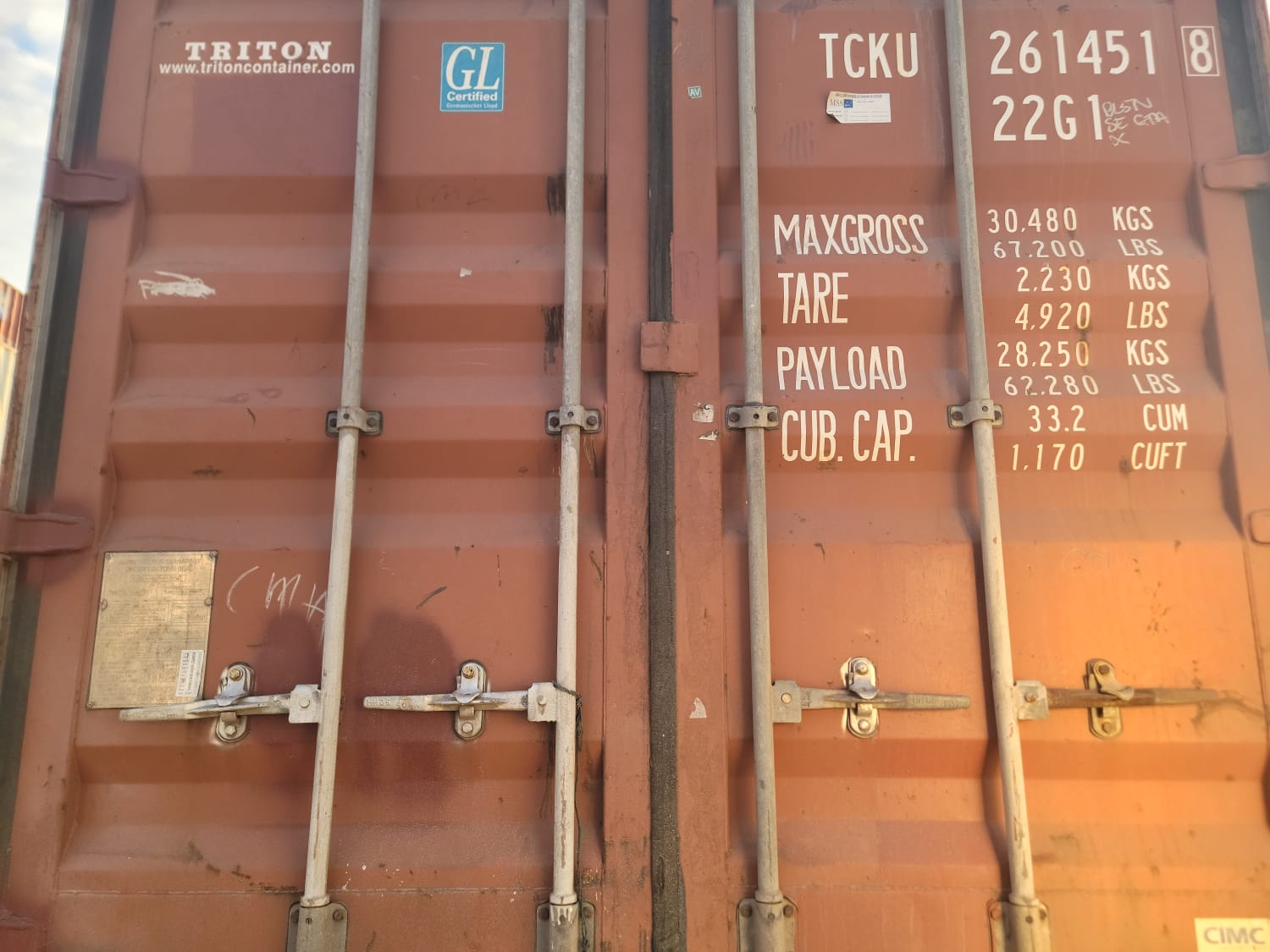 Морской контейнер TCKU2614518