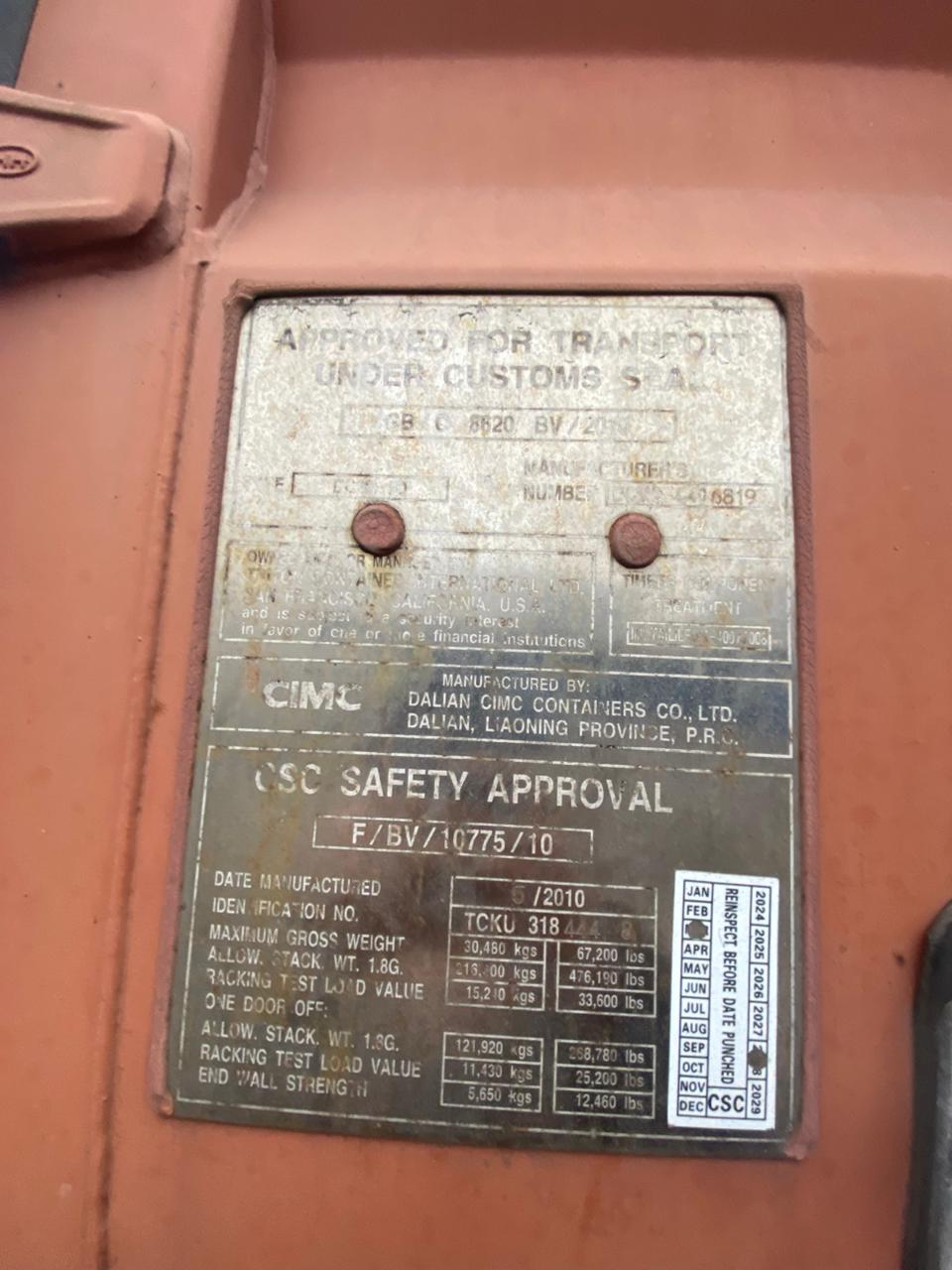 Морской контейнер TCKU3184448