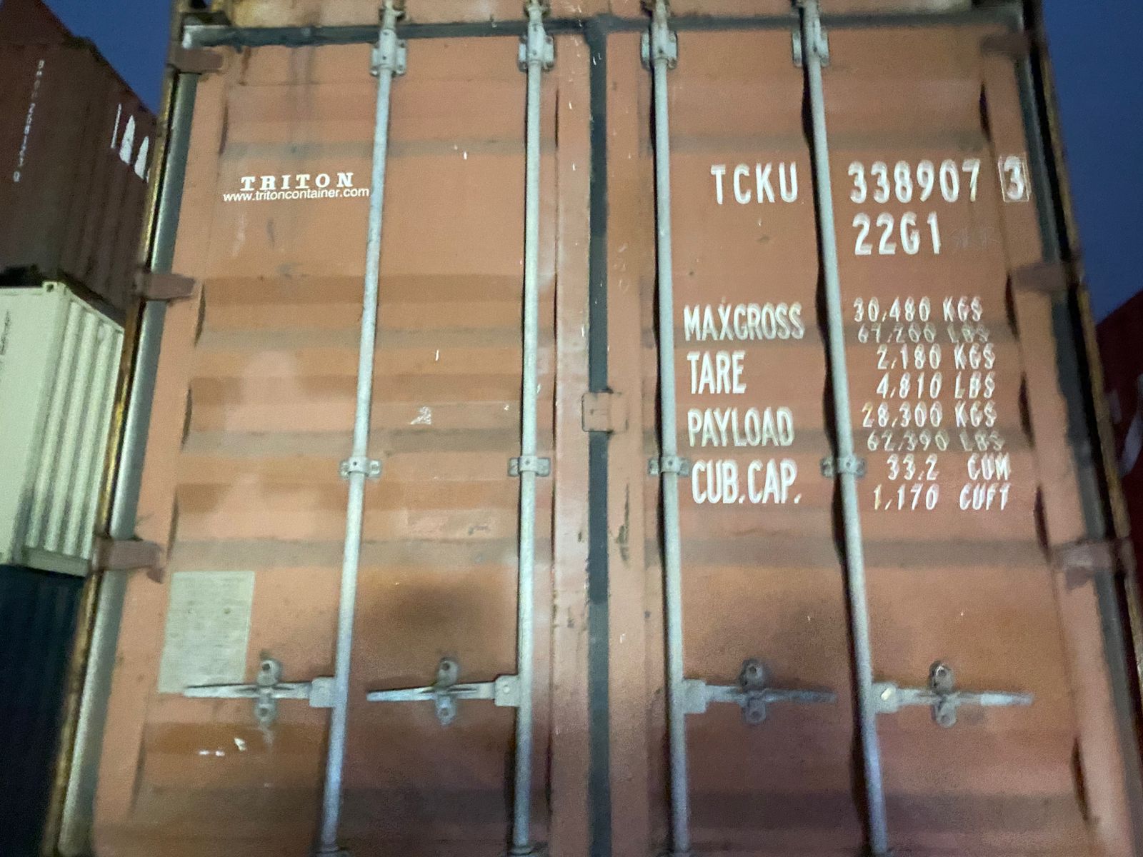 Морской контейнер TCKU3389073