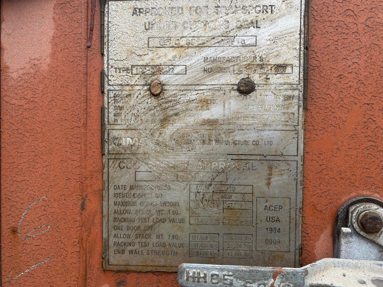 Морской контейнер TCKU3694293