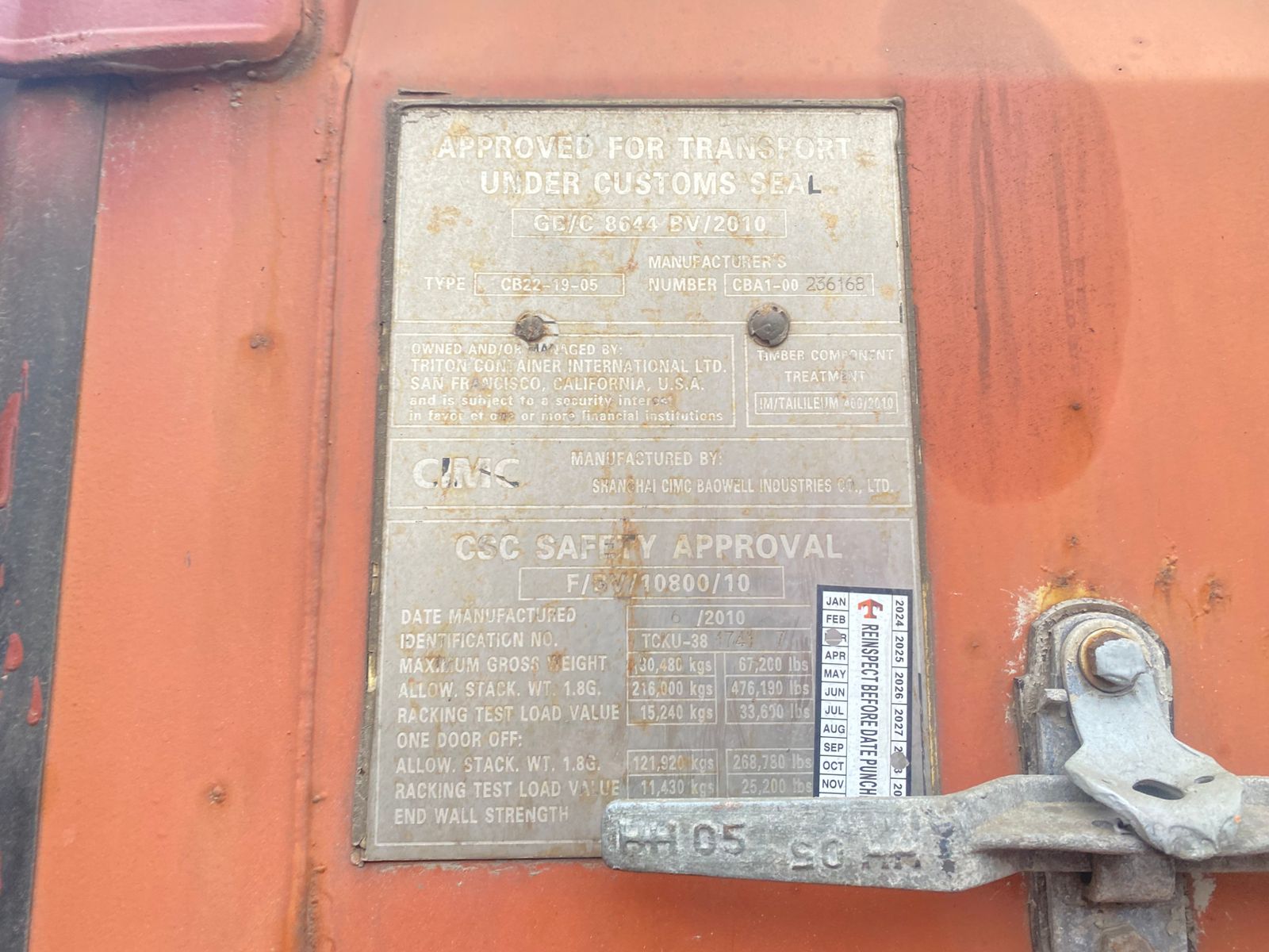 Морской контейнер TCKU3817417