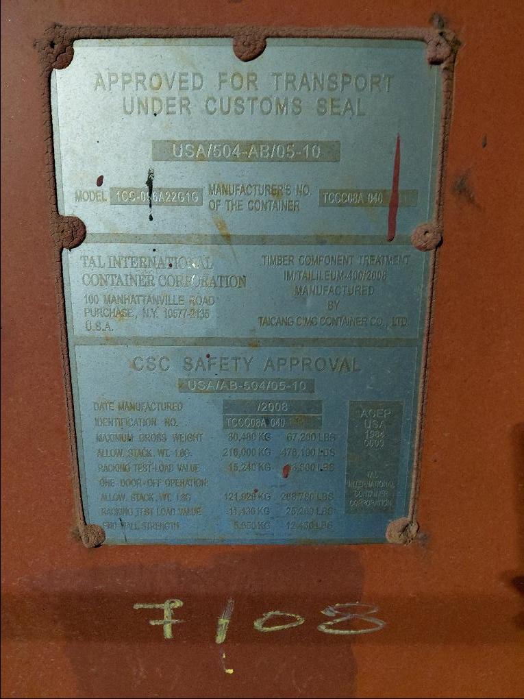 Морской контейнер TCLU2048737