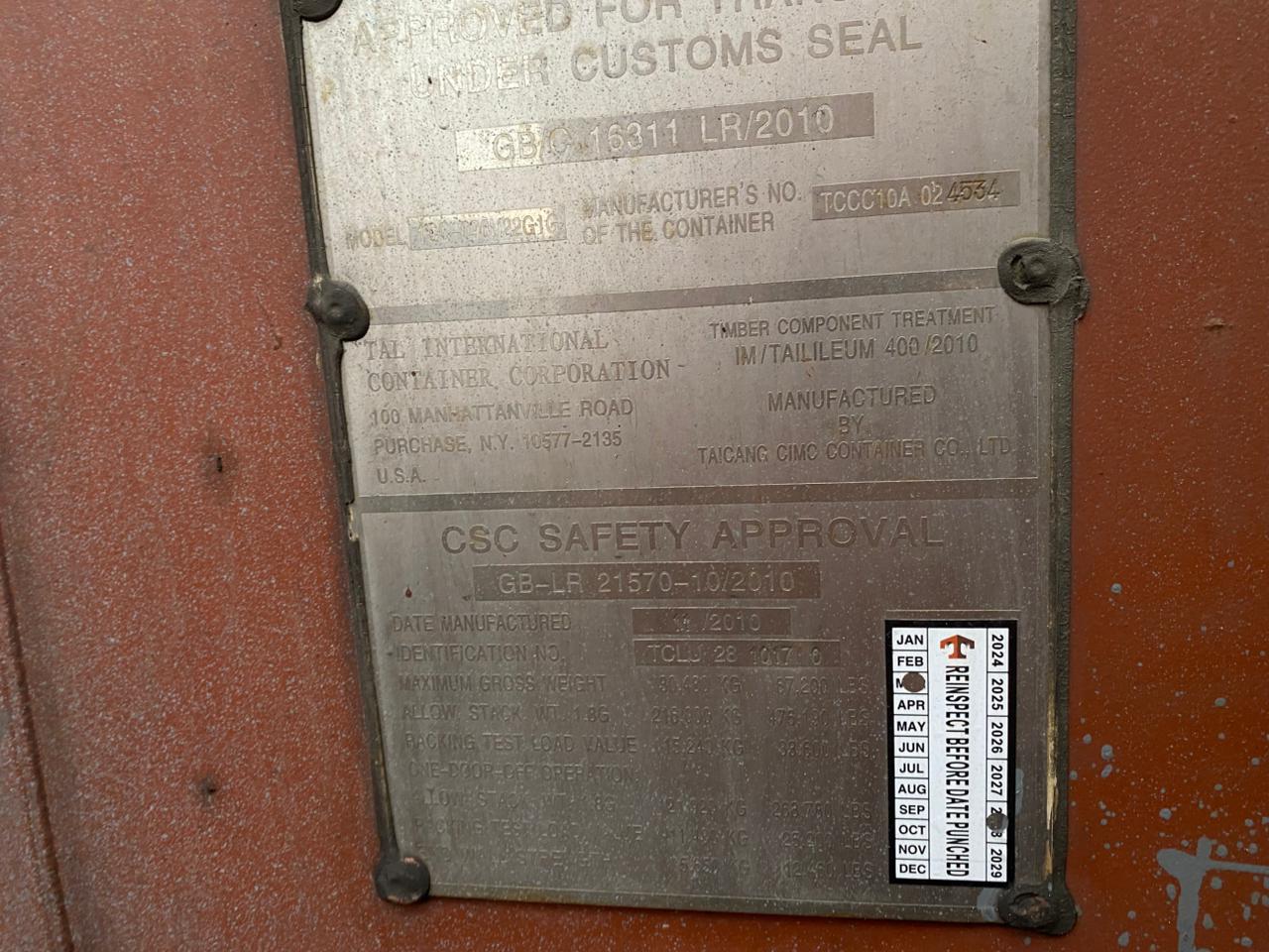 Морской контейнер TCLU2810170