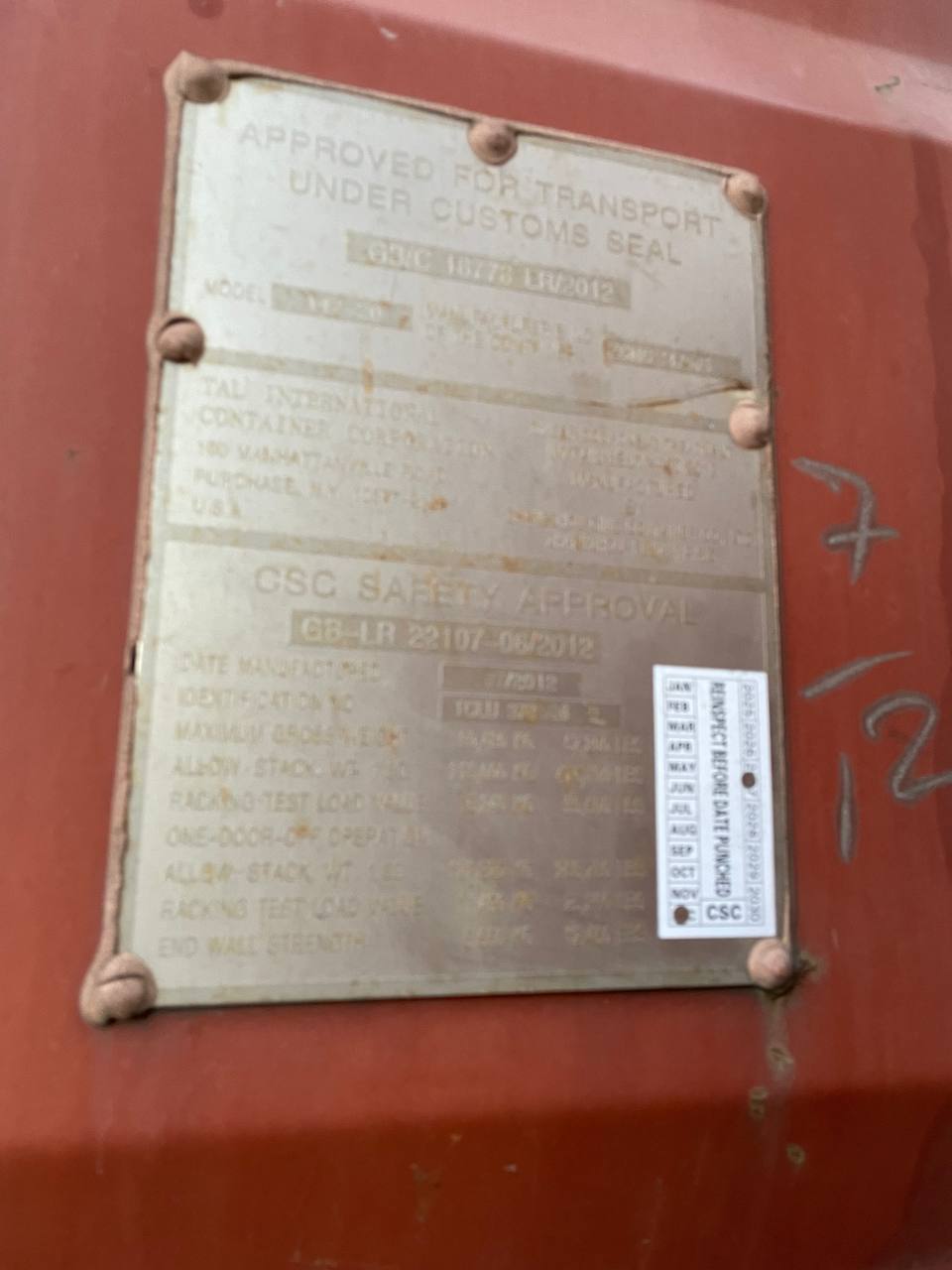 Морской контейнер TCLU3785282