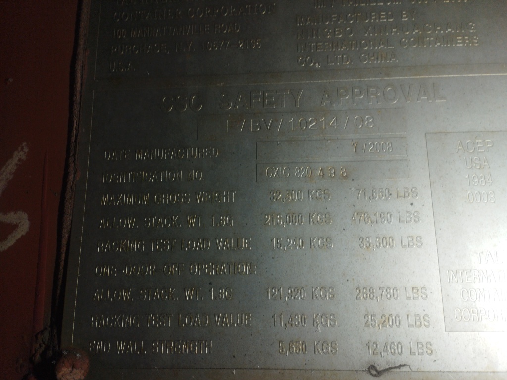 Морской контейнер TCLU4056921
