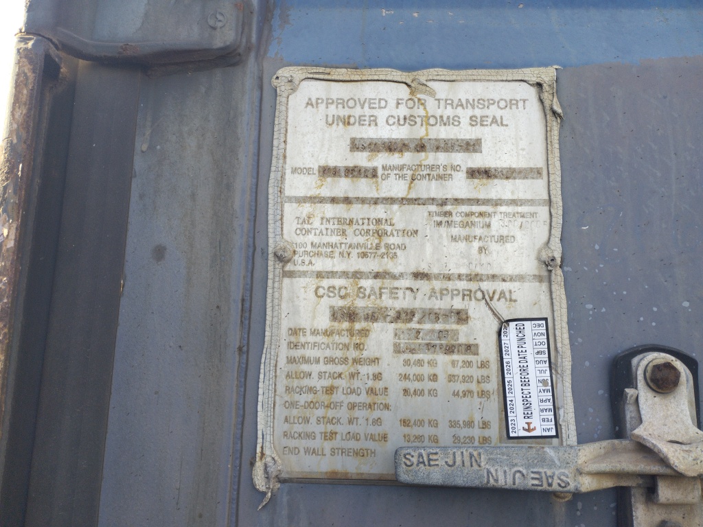 Морской контейнер TCLU4789908