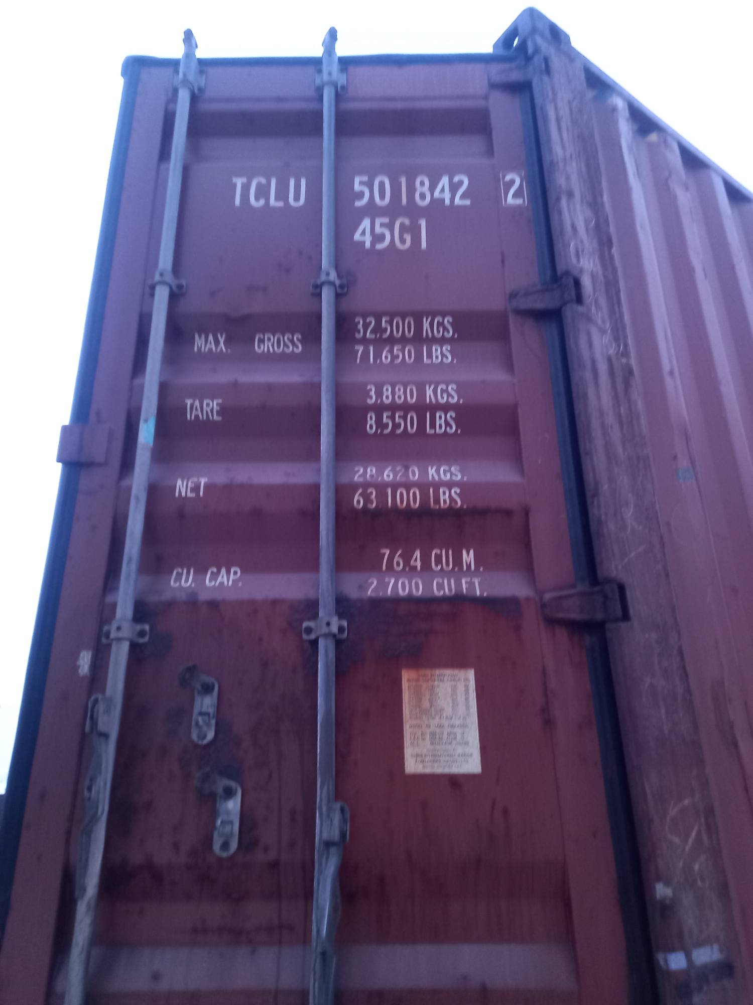 Морской контейнер TCLU5018422