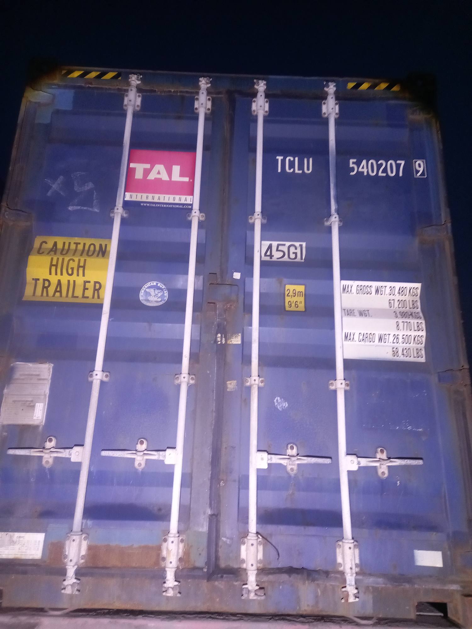 Морской контейнер TCLU5402079