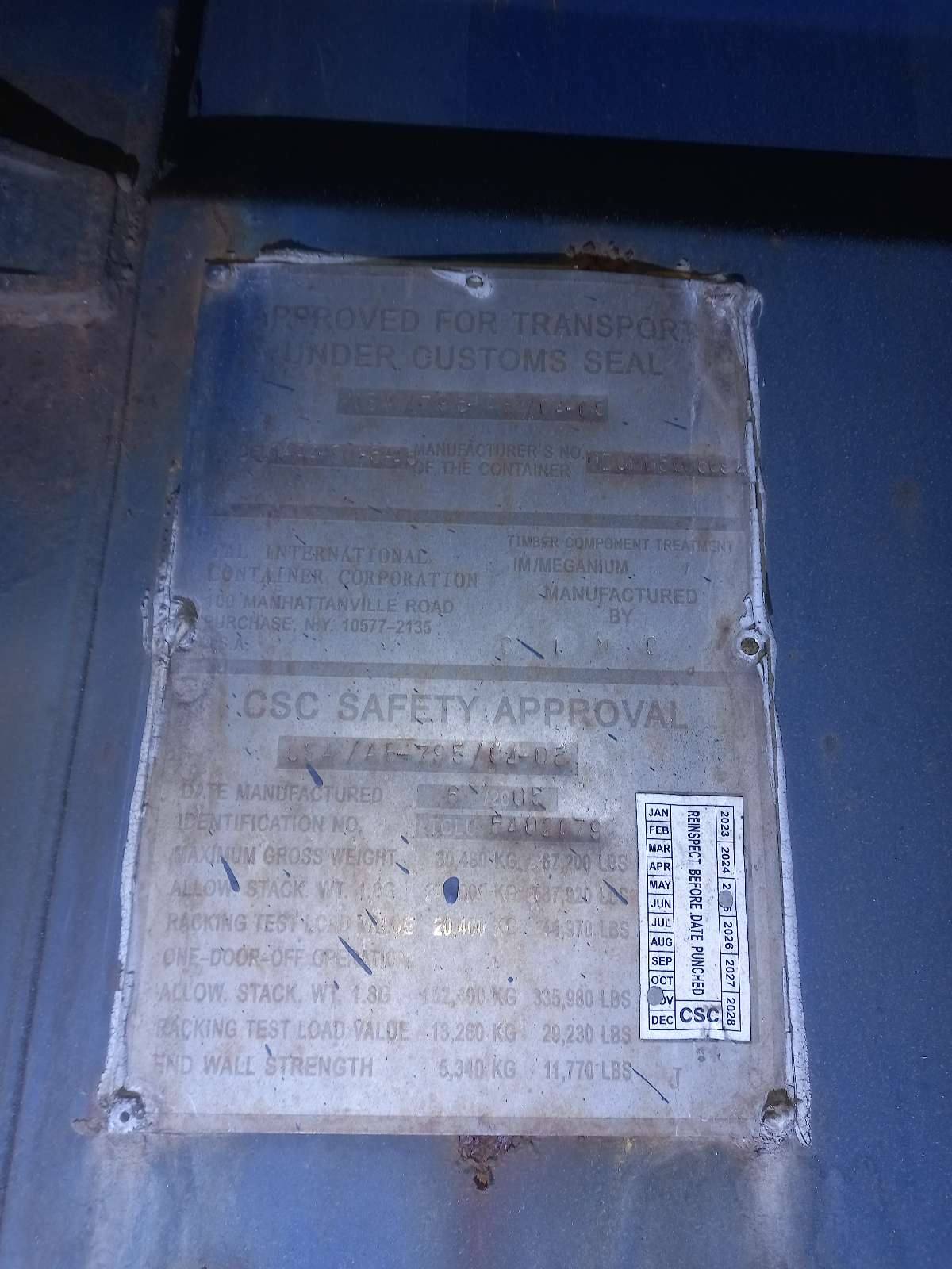 Морской контейнер TCLU5402079