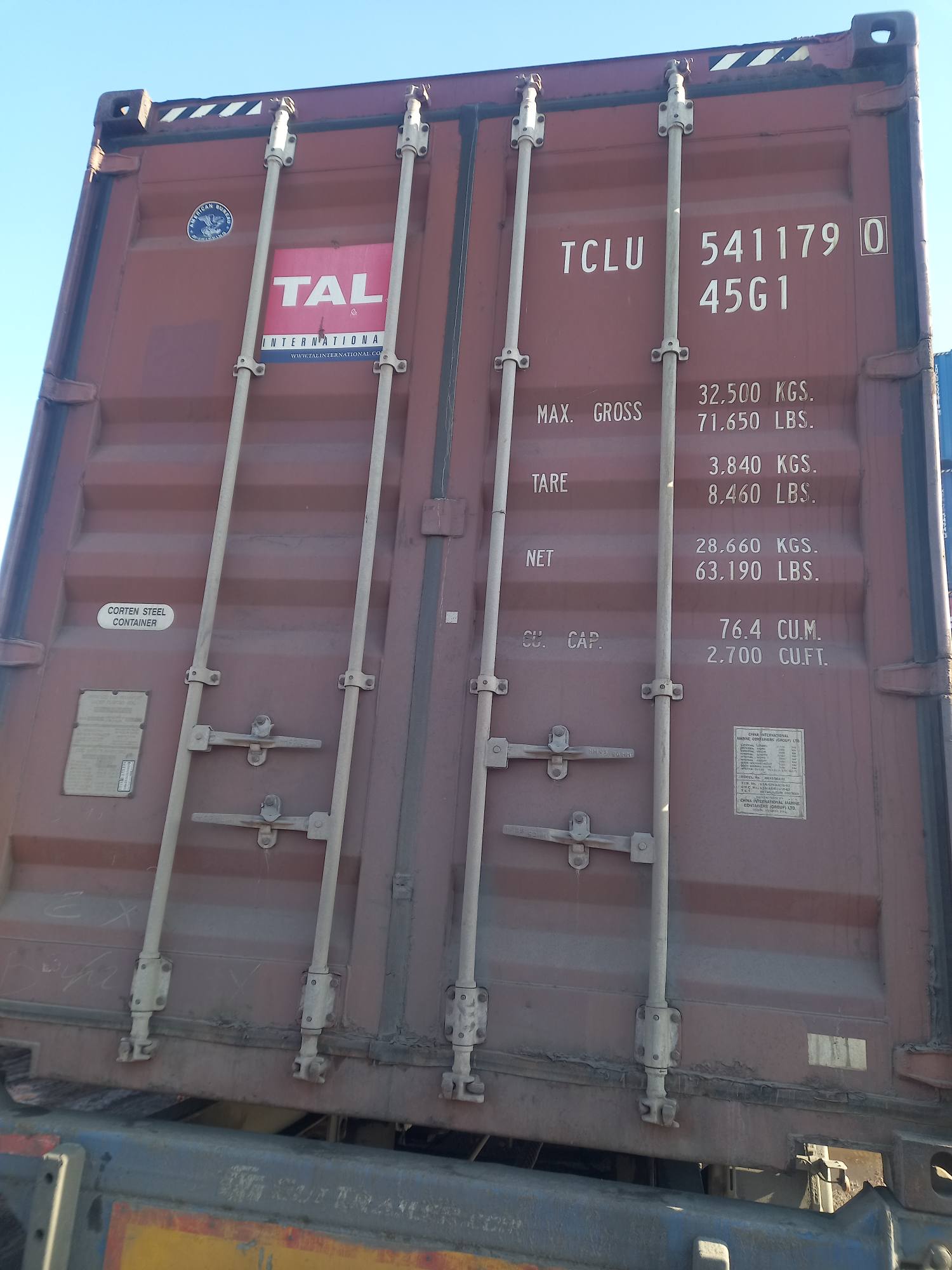 Морской контейнер TCLU5411790