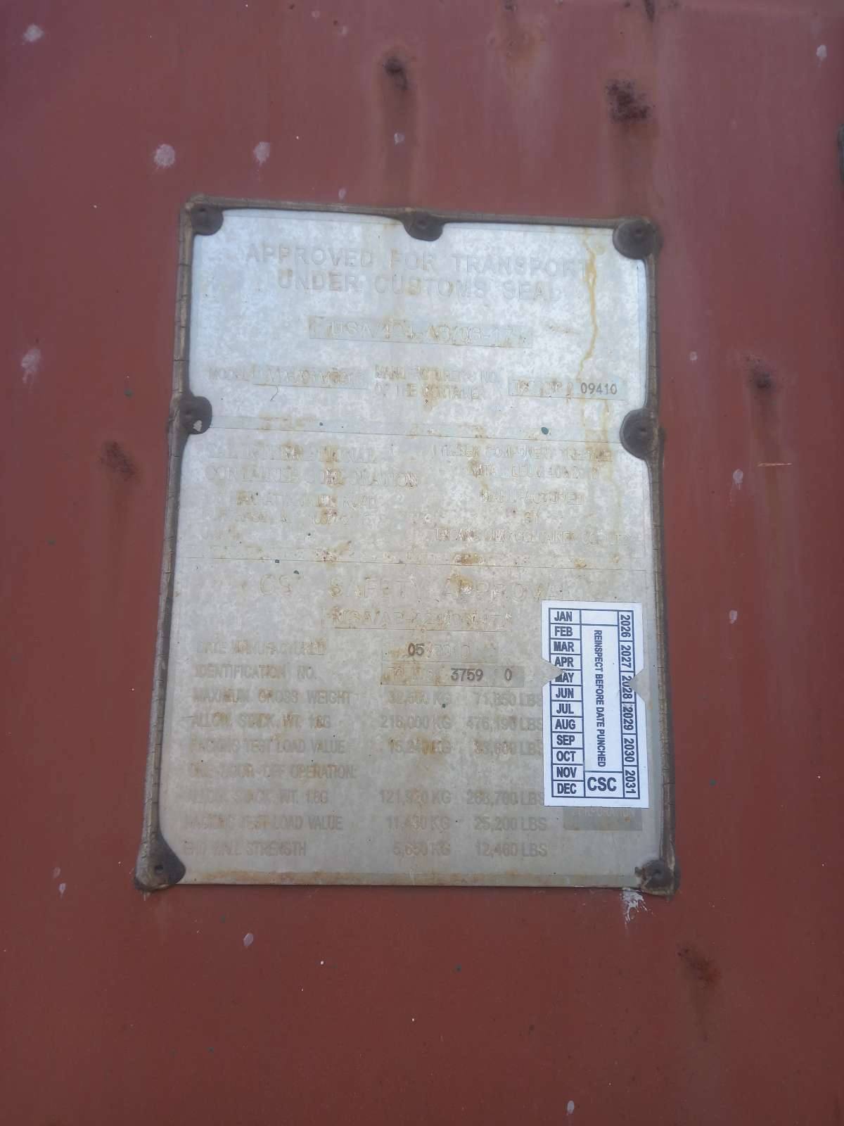 Морской контейнер TCLU5437590