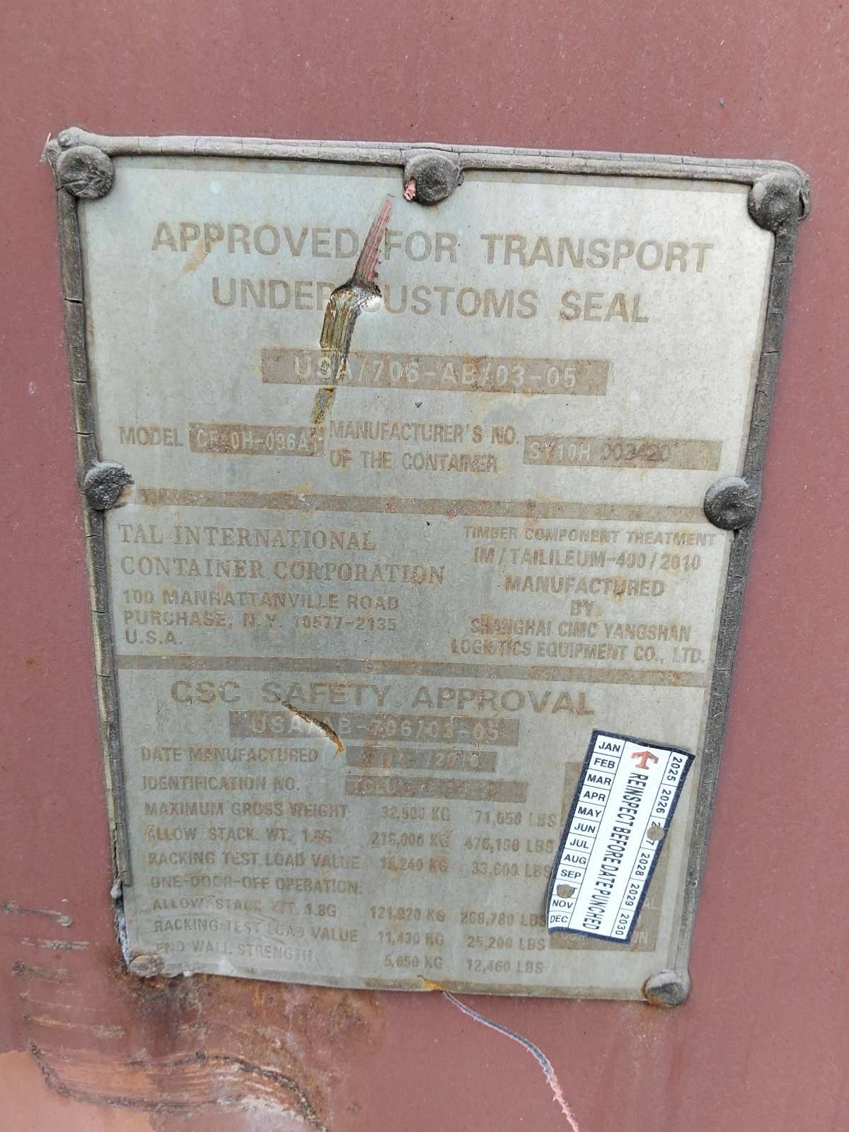 Морской контейнер TCLU5461940