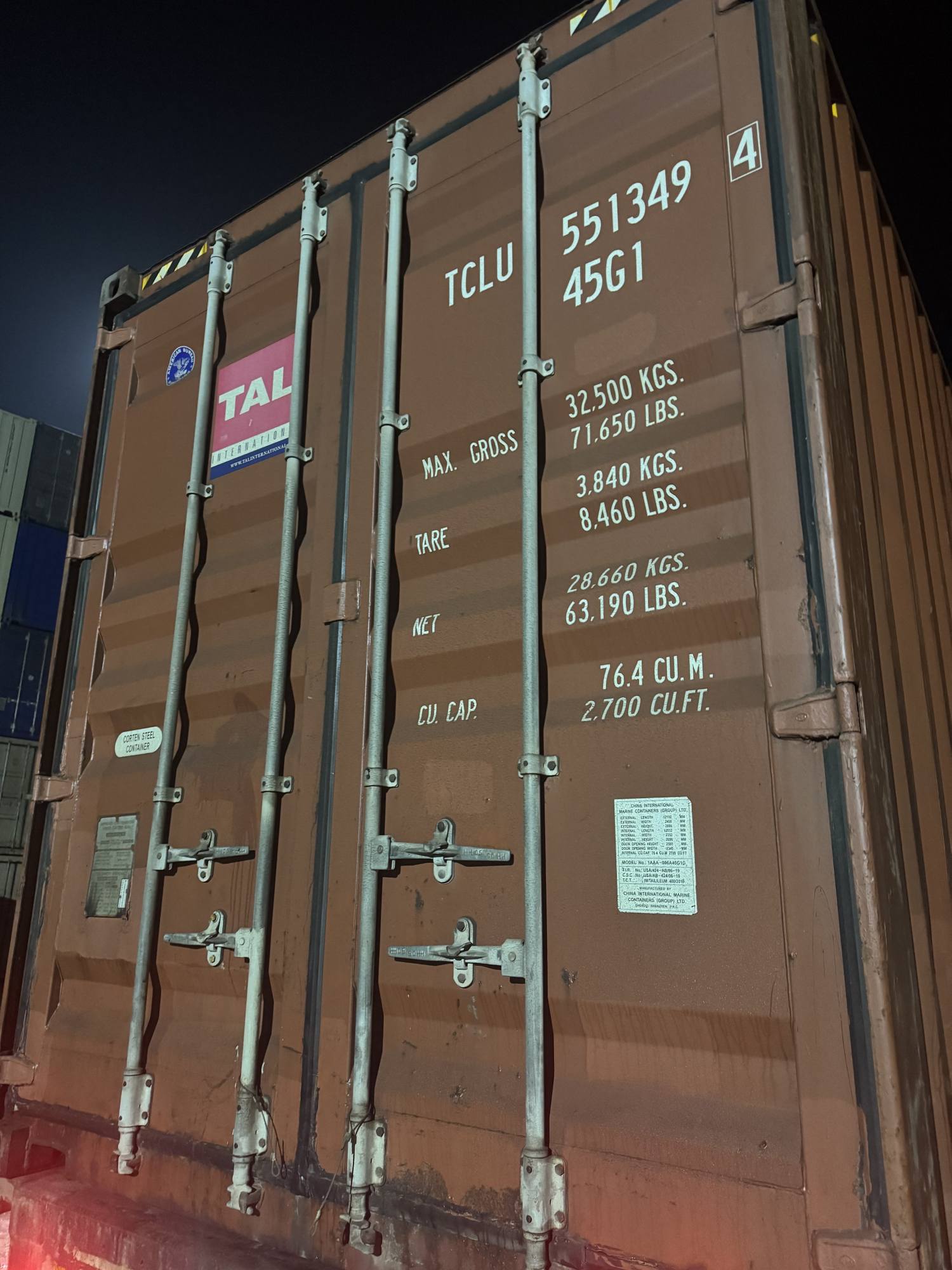 Морской контейнер TCLU5513494