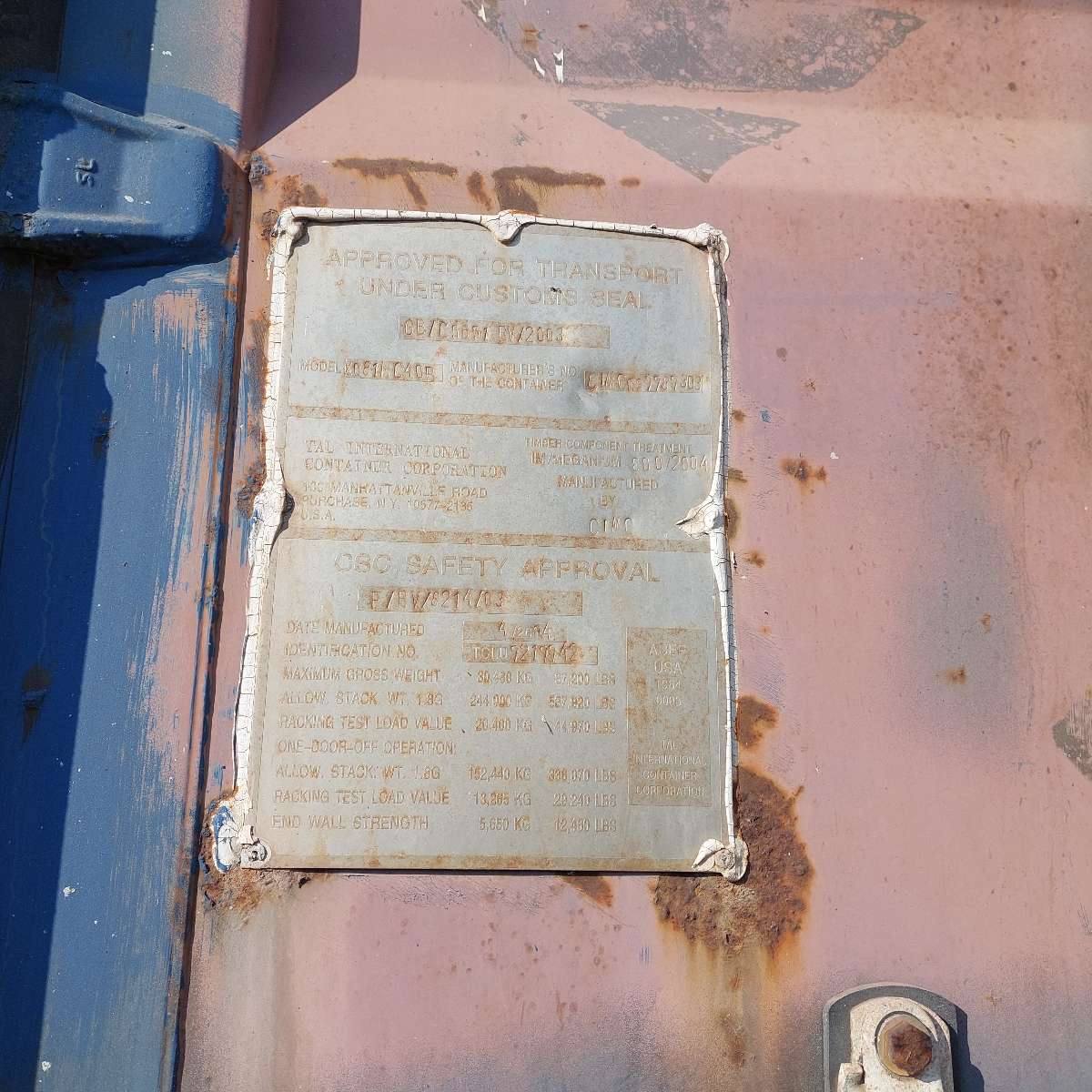 Морской контейнер TCLU7217742