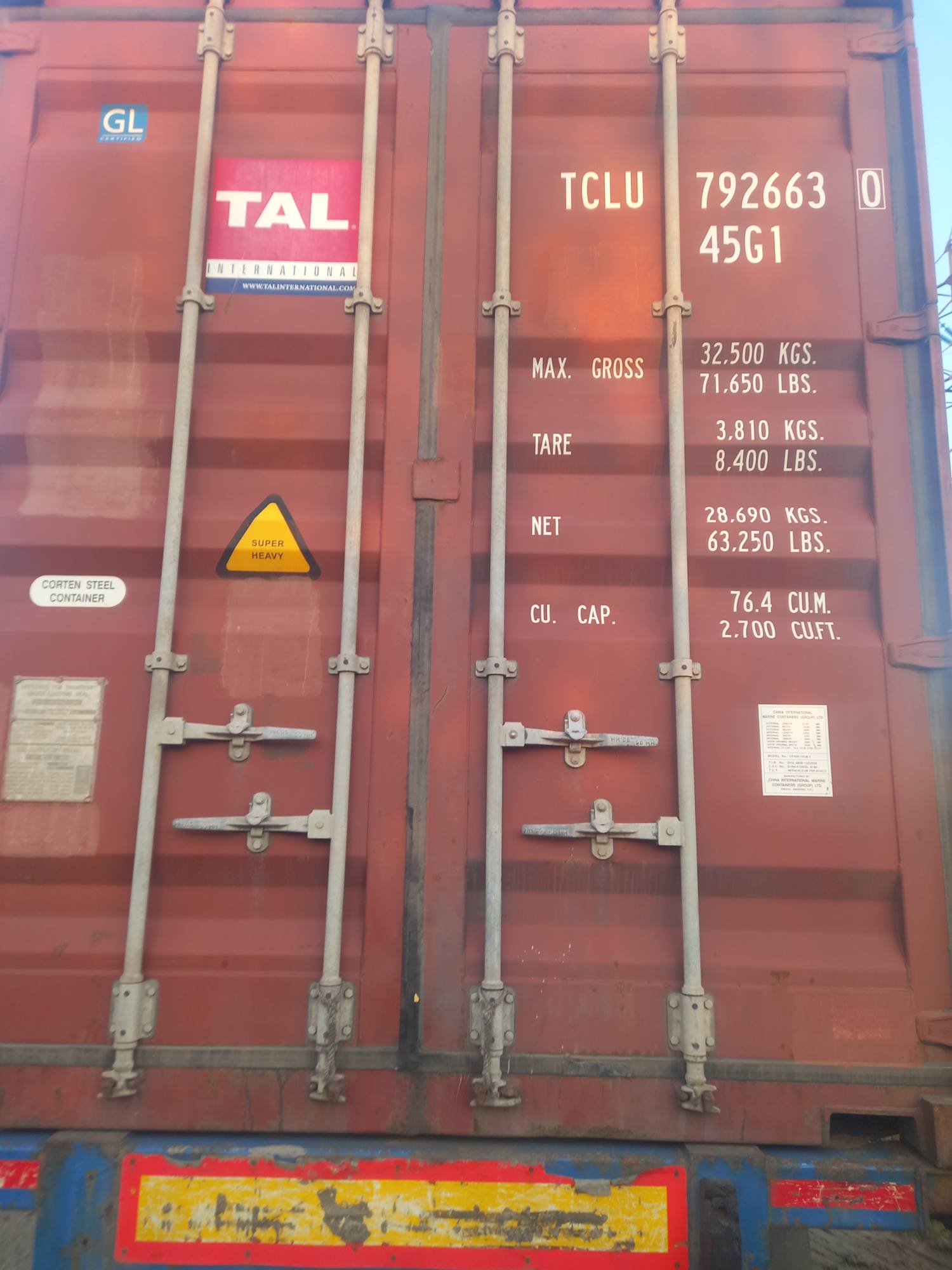 Морской контейнер TCLU7926630