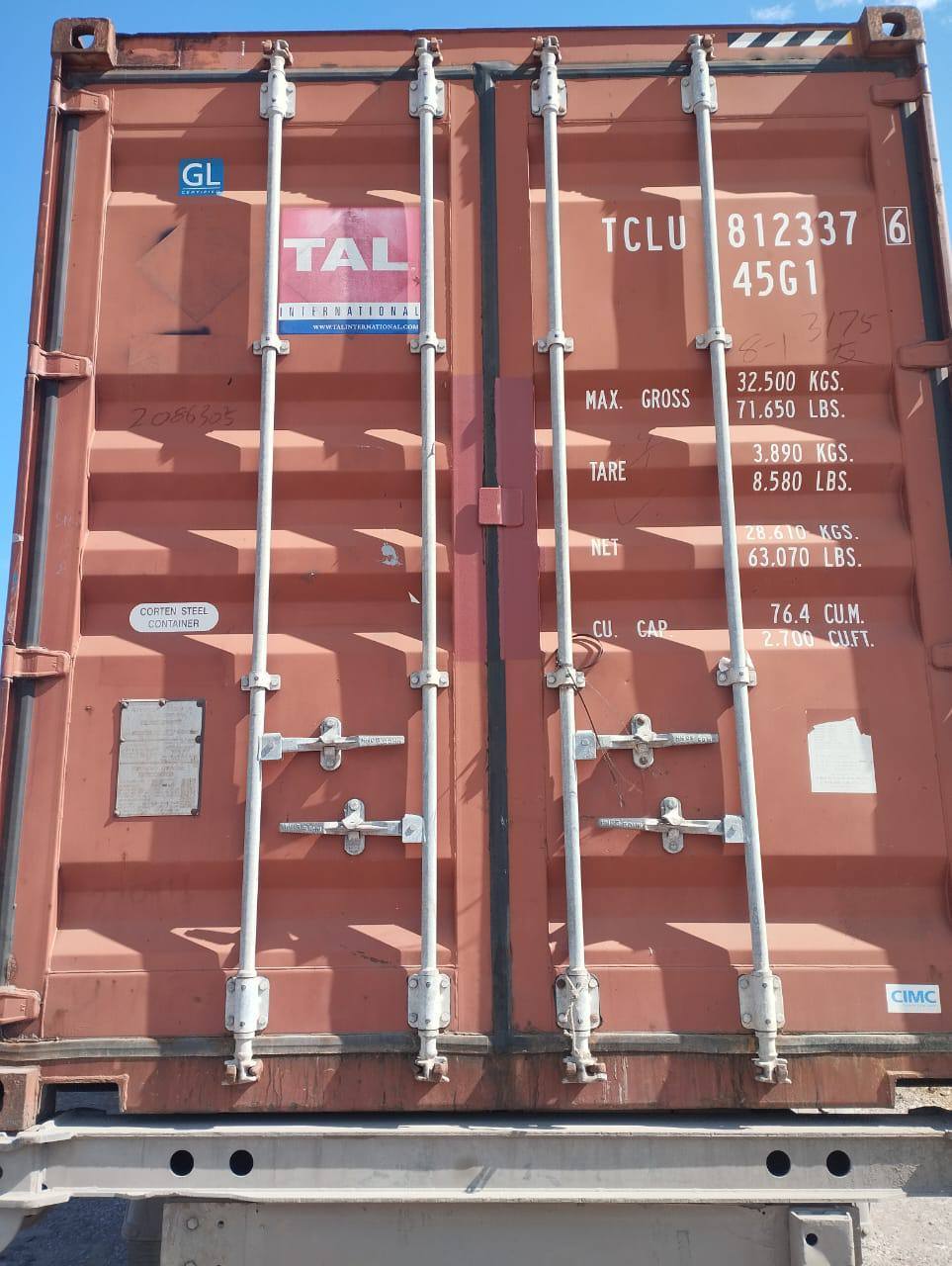 Морской контейнер TCLU8123376