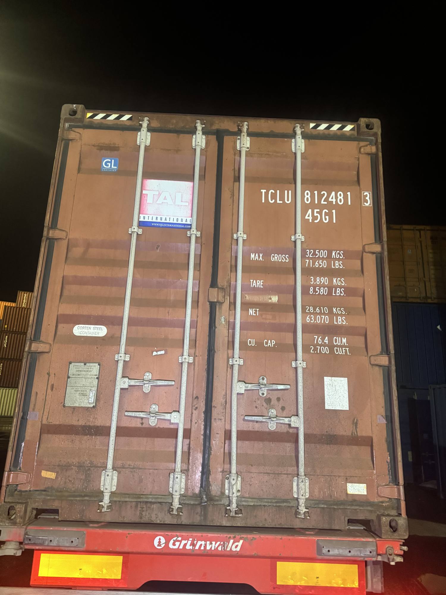 Морской контейнер TCLU8124813