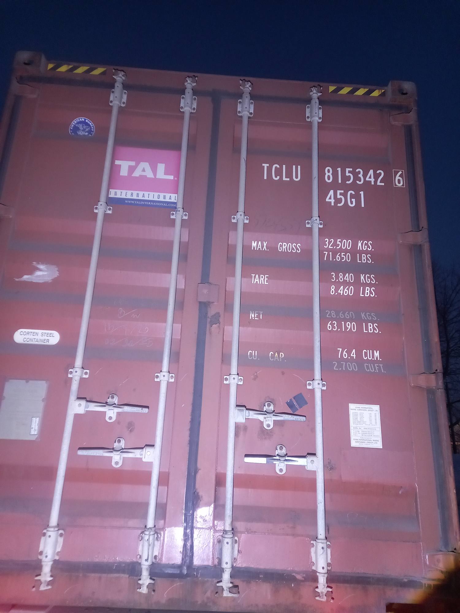 Морской контейнер TCLU8153426