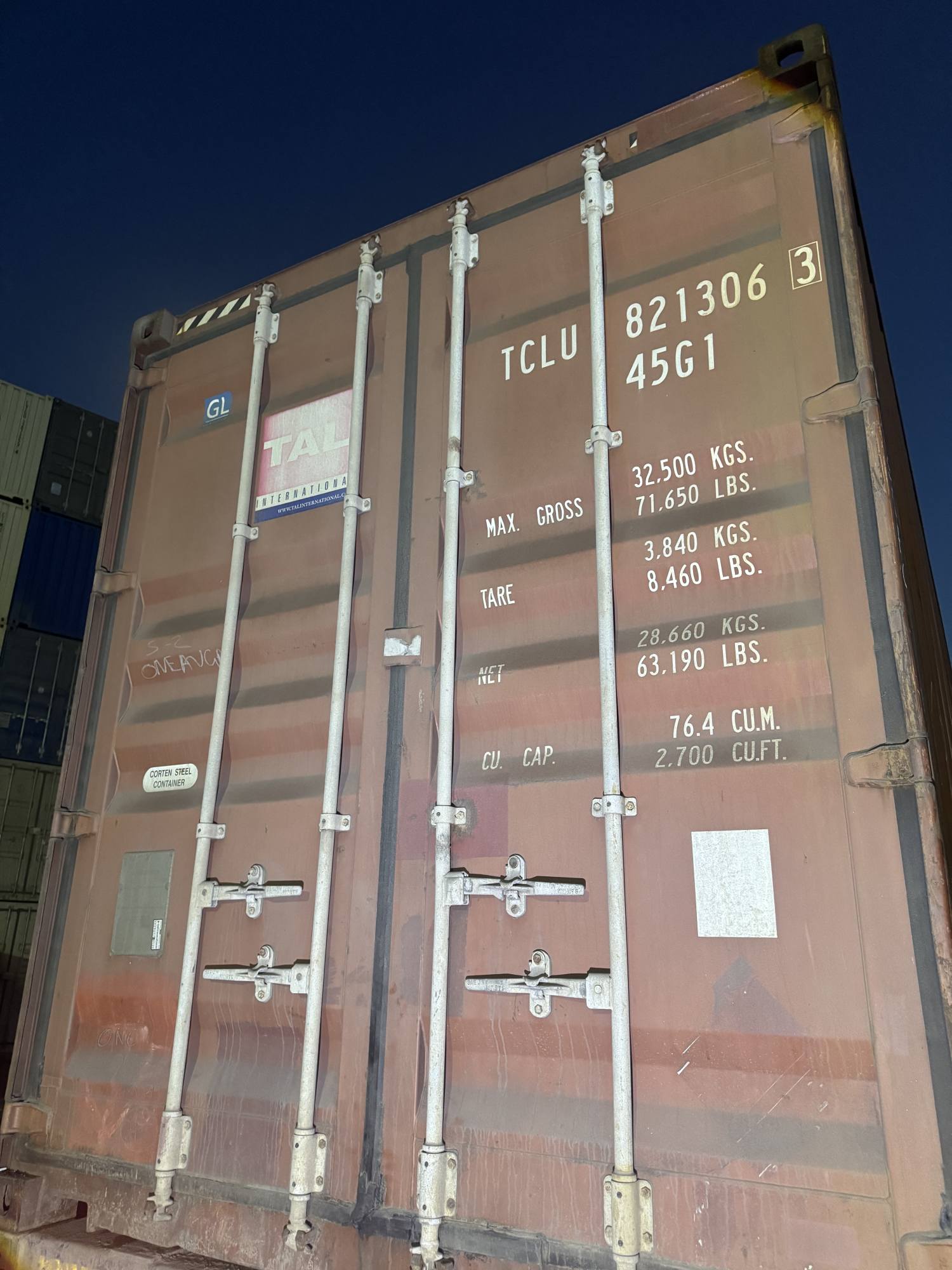 Морской контейнер TCLU8213063