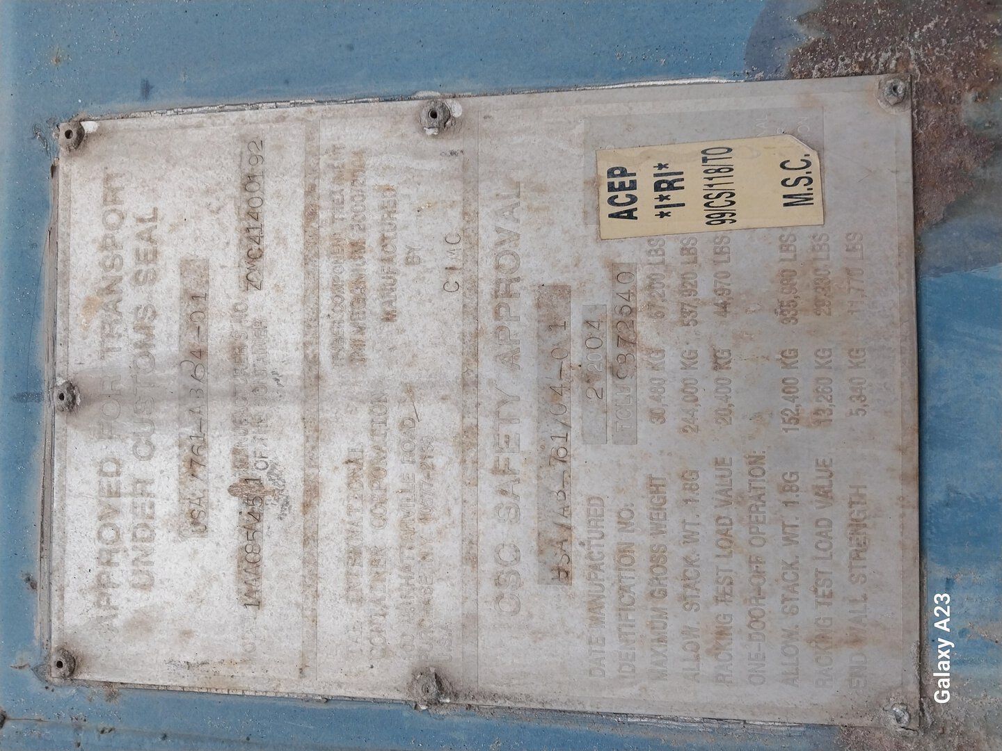 Морской контейнер TCLU9872640